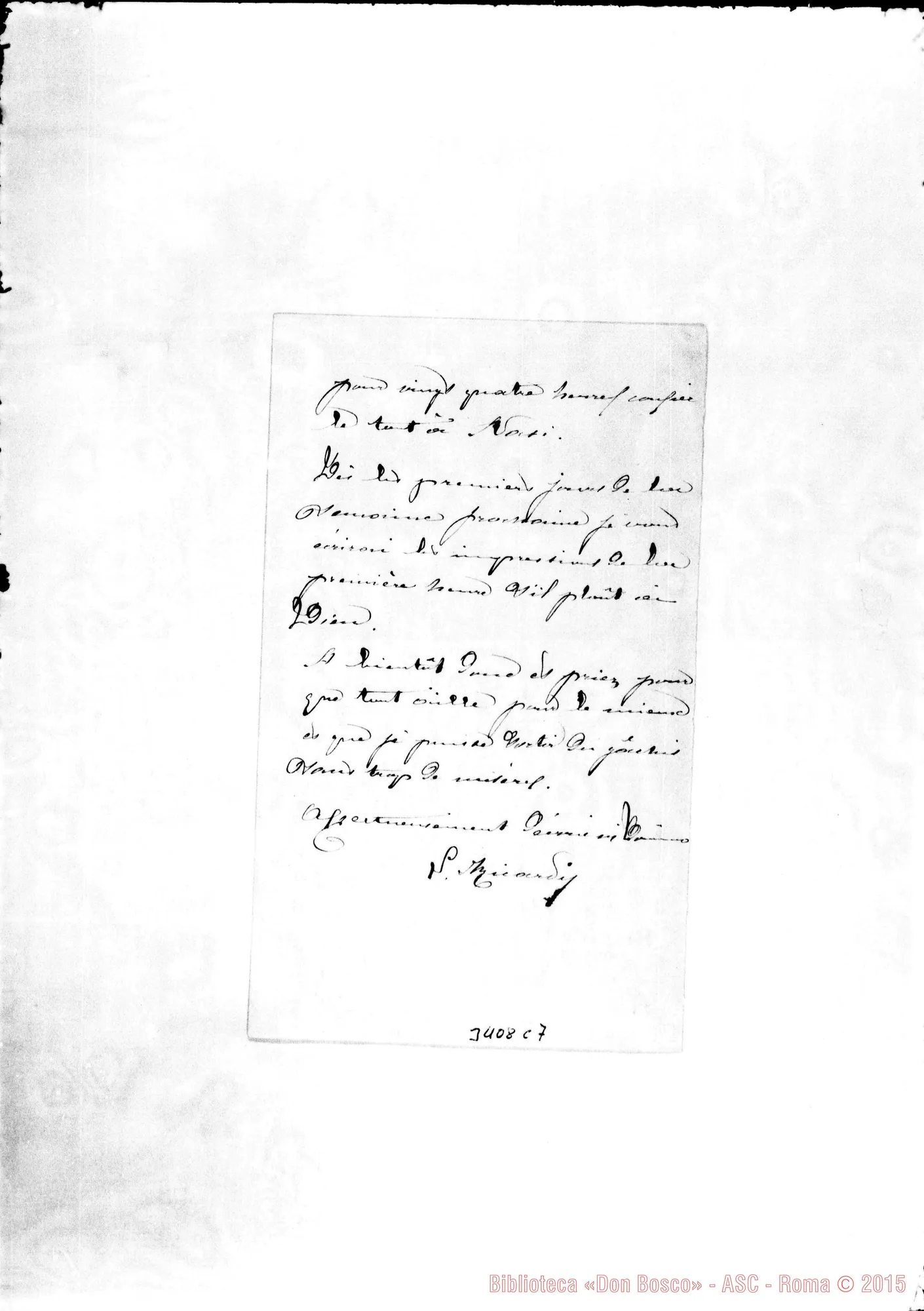 Fotogramma C 7 — Don Riccardi Luigi-Monsieur le Supérieur. Dinan, 8-10-1890