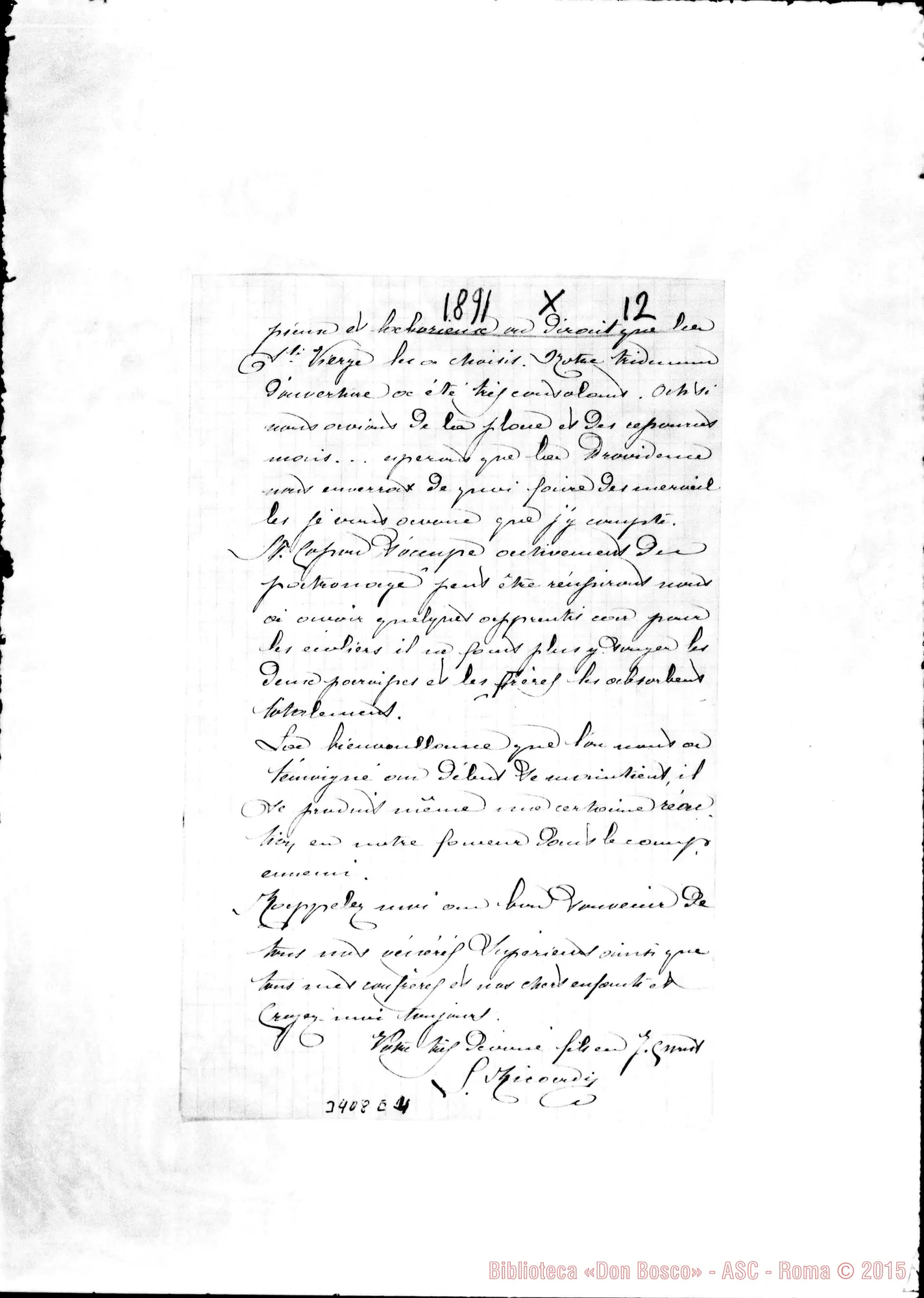 Fotogramma E 4 — Don Luigi Riccardi-Vénéré Père. Dinan, 12-10-1891