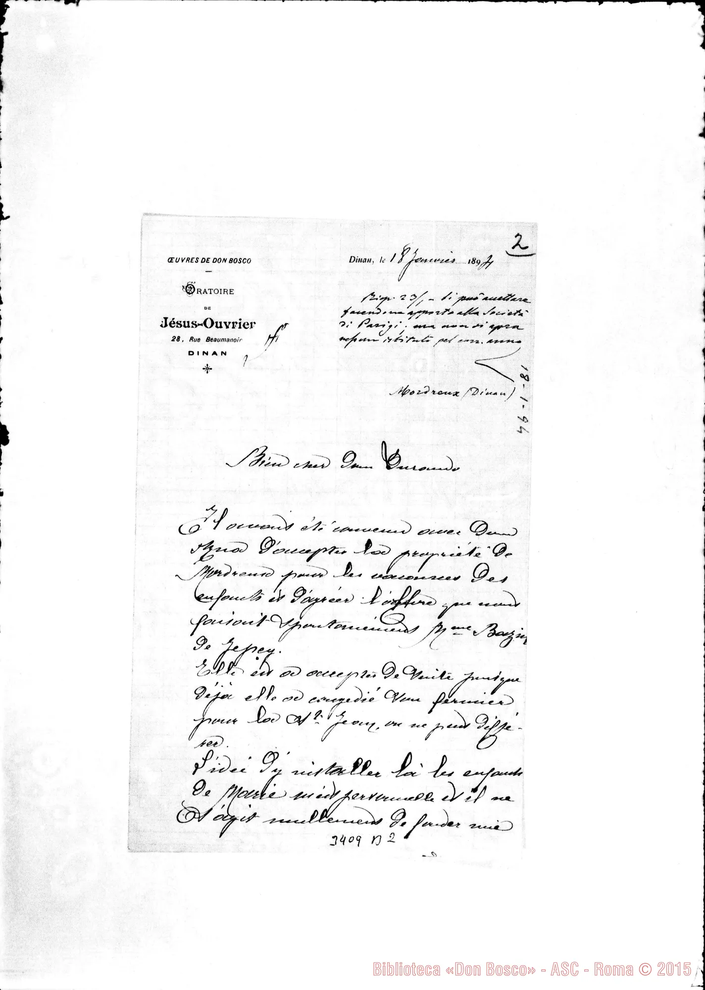 Fotogramma B 2 — Don Luigi Riccardi-Don Durando. Dinan, 18-01-1894