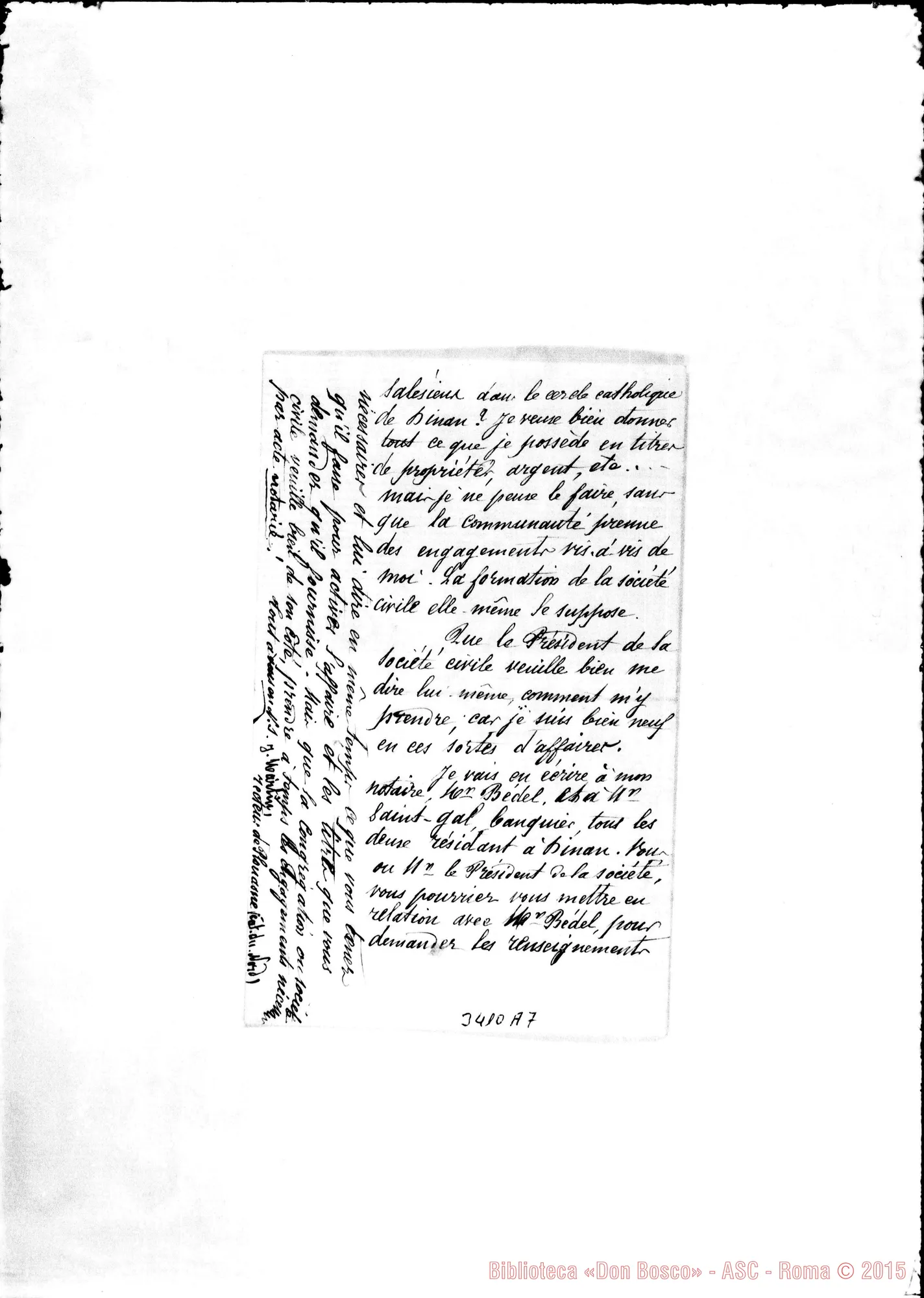 Fotogramma A 7 — Abbé J. Martin-Révérend Père. Senza data
