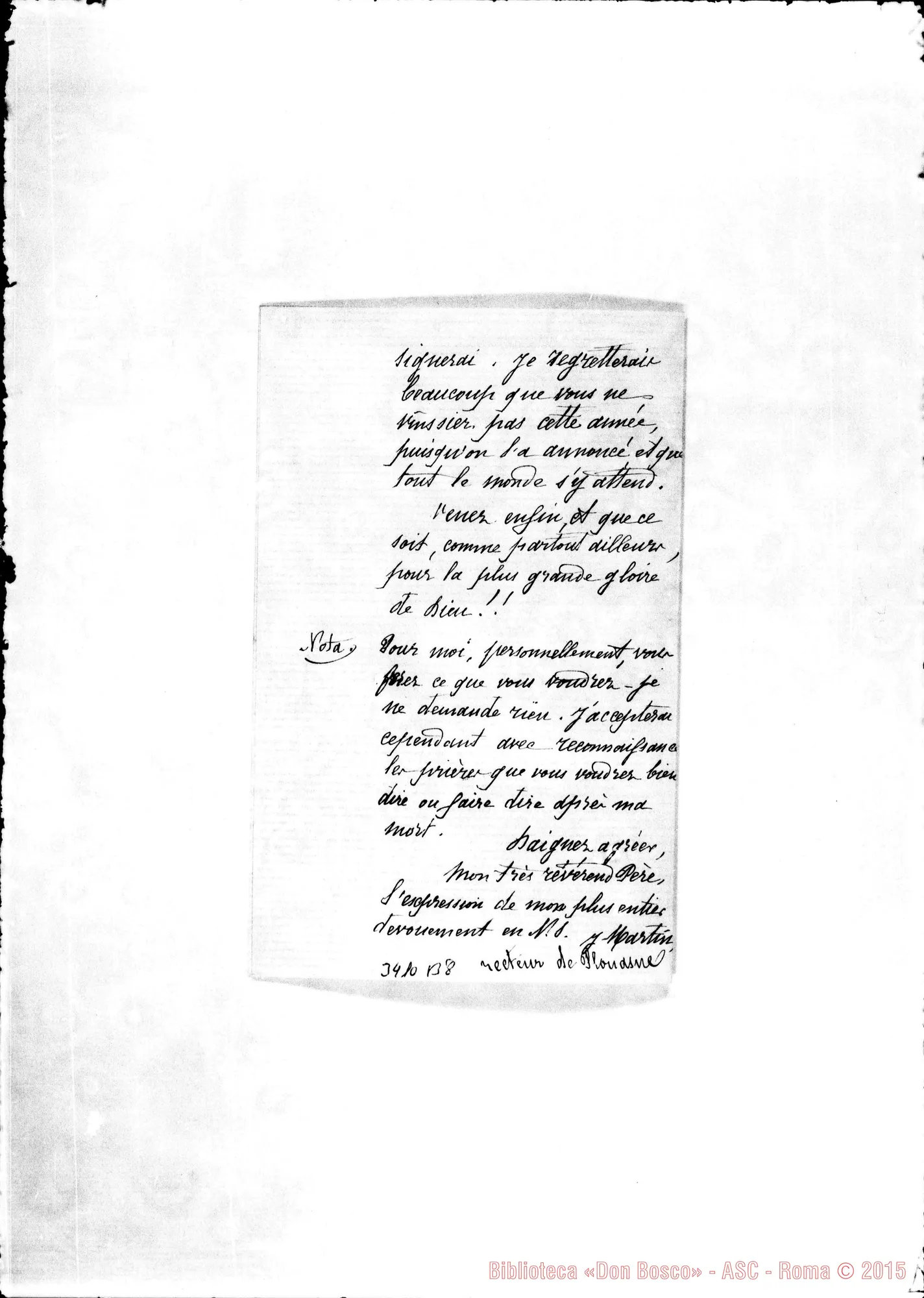 Fotogramma B 8 — Abbé J. Martin-Révérend Père. Senza data