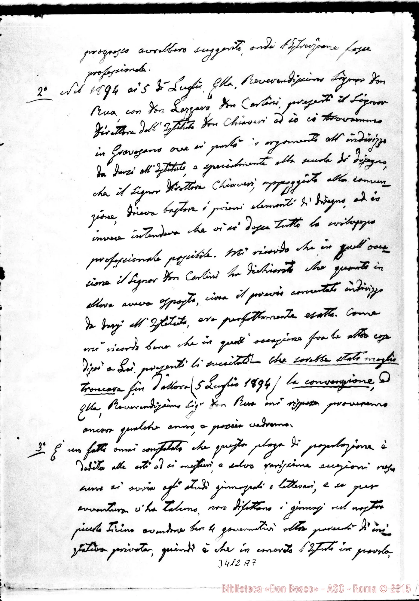 Fotogramma A 7 — Avv. Domenico Tognetti-Don Rua. Bedano, 24-07-1897