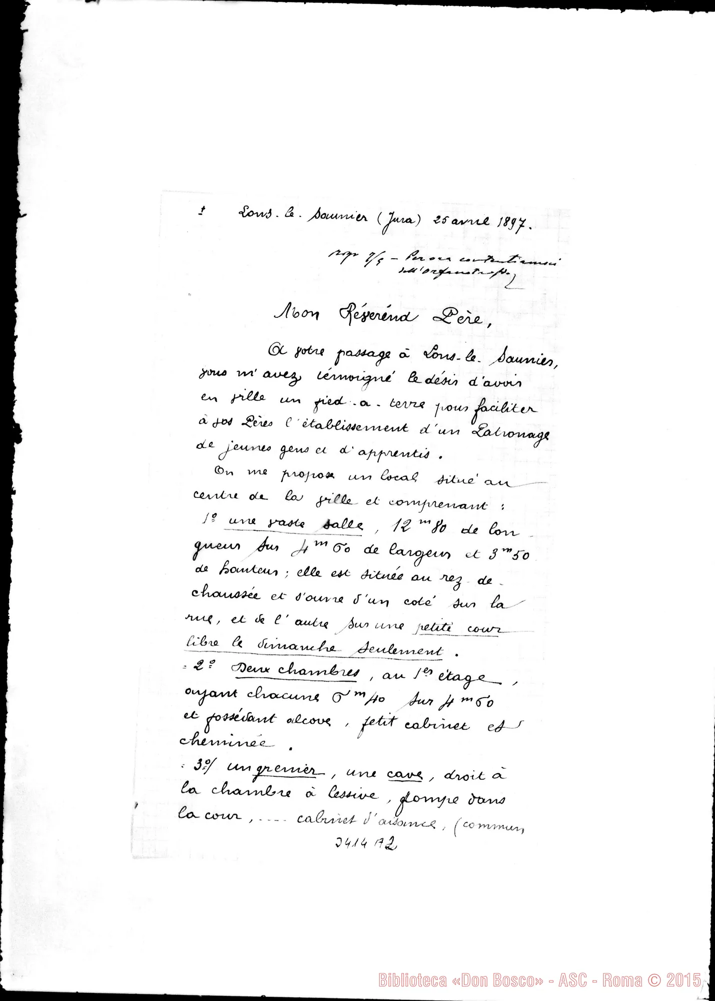Fotogramma A 2 — L. Queslin, curé-Révérend Père. Lons le Saunier, 25-04-1897