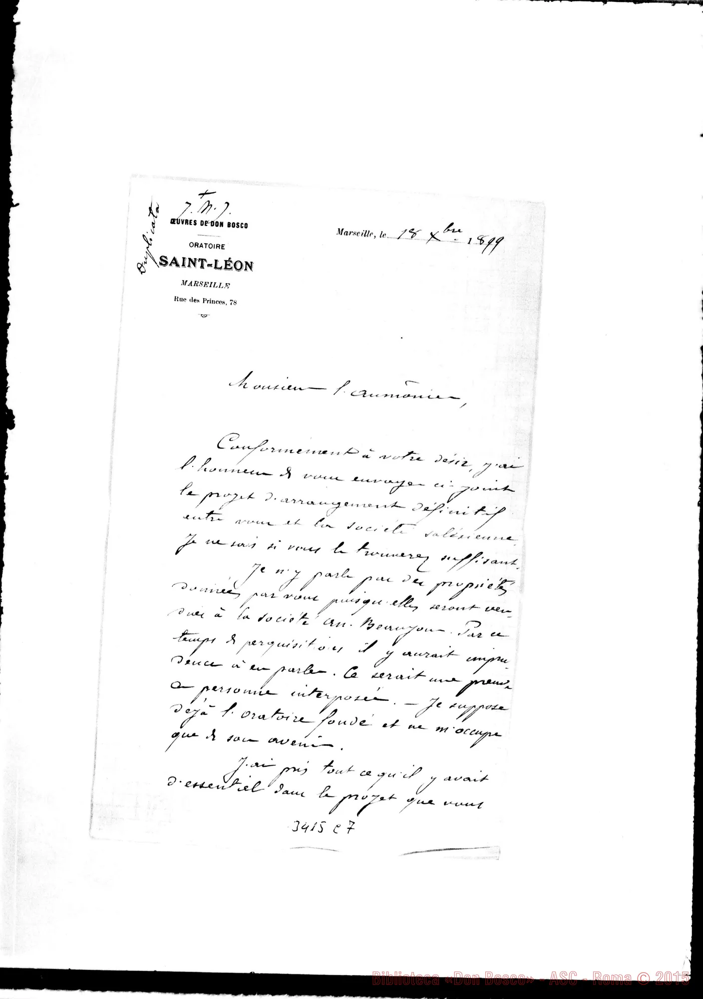 Fotogramma C 7 — Don Pierre Perrot-Monsieur Queslin. Marseille, 18-12-1899
