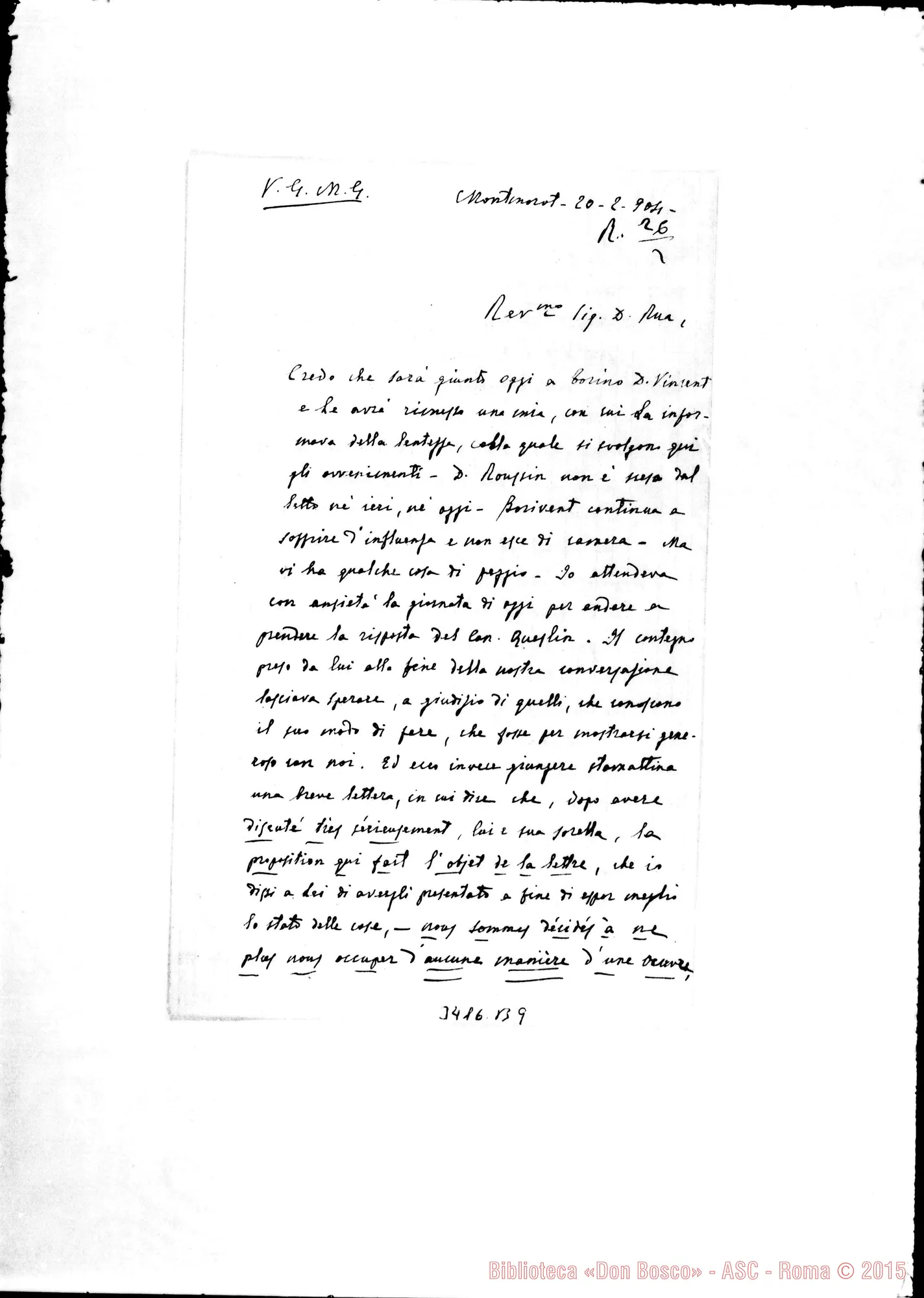 Fotogramma B 9 — Don Bertello-Don Rua. Montmorot, 20-02-1904