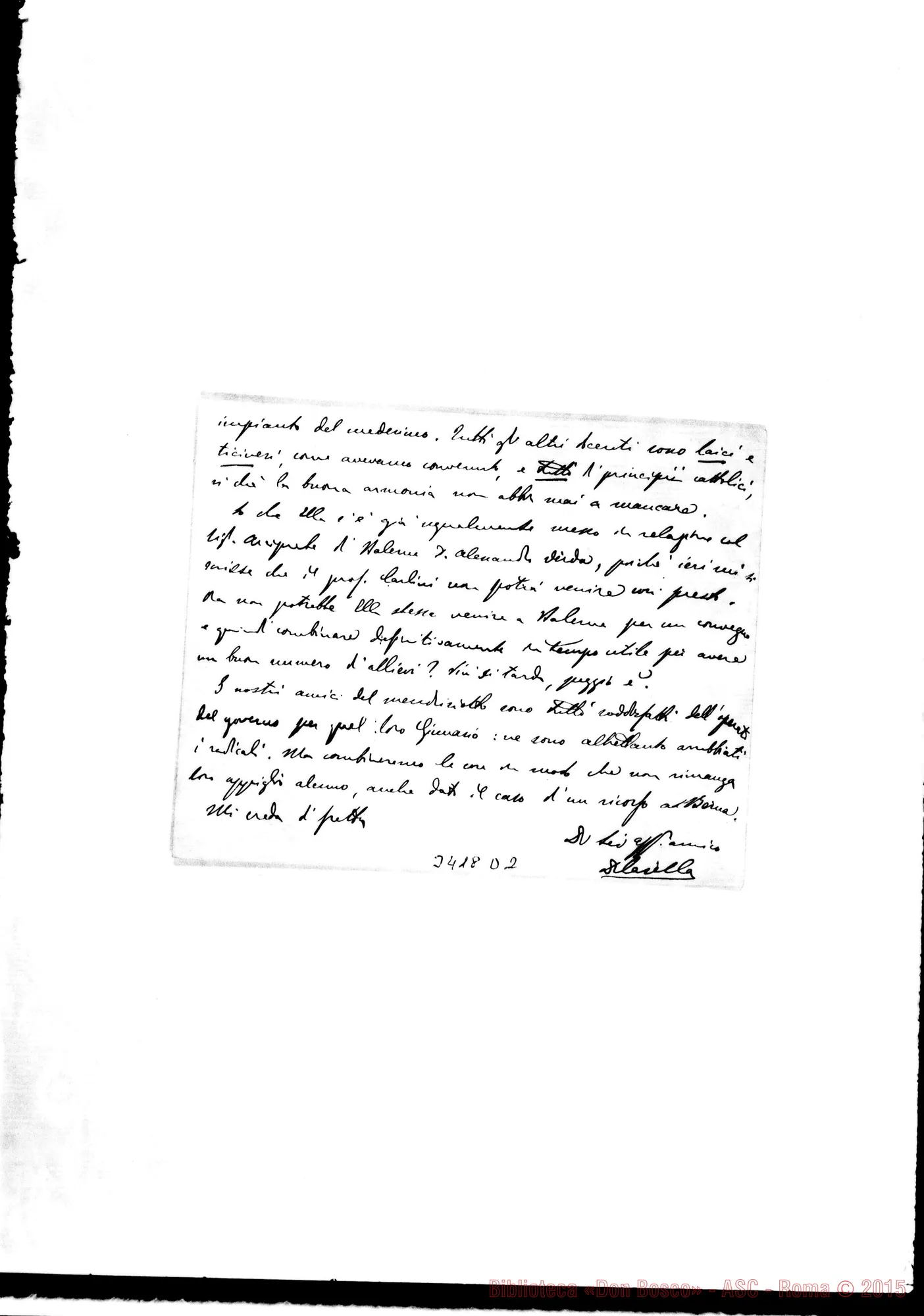 Fotogramma D 2 — Dottor Casella-Don Durando. Bellinzona, 20-08-1889