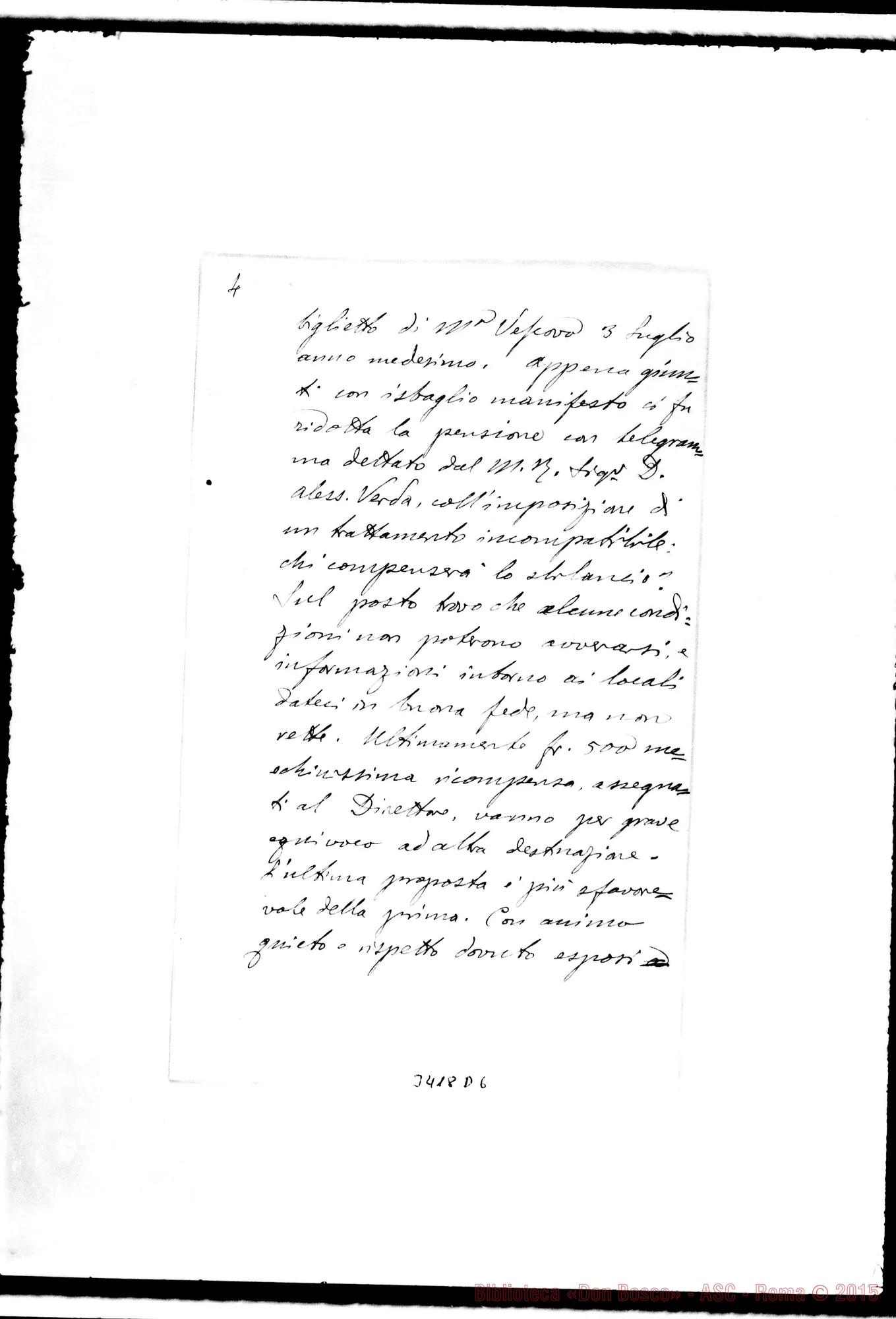 Fotogramma D 6 — Don Carlini-Rev.do Sig. Mendrisio, 23-04-1890