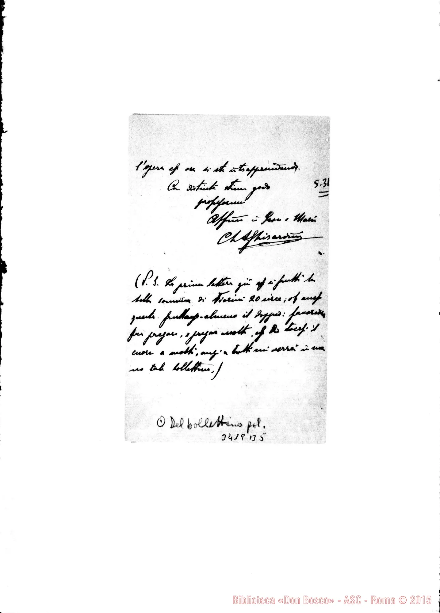Fotogramma B 5 — Ch. Ghirardini Abele-Direttore. Miejsce, 2-02-1895