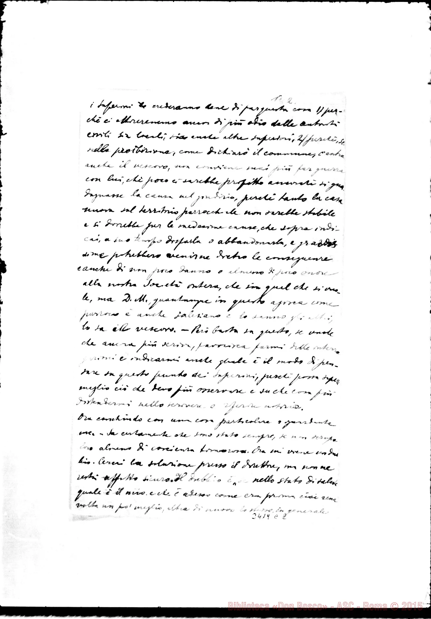 Fotogramma C 2 — Lettera A Don Barberis da Miejsce il 15-11-1896