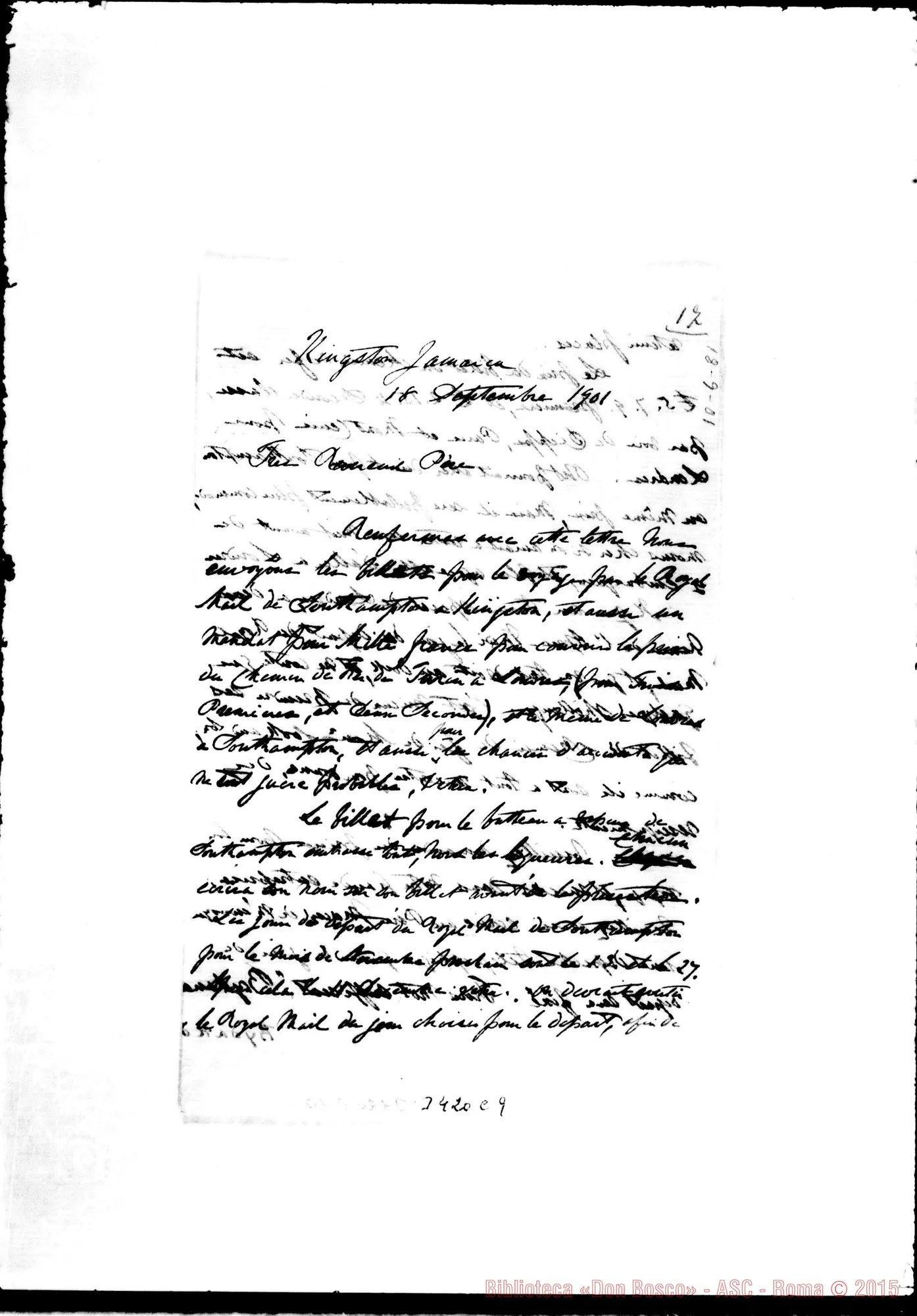Fotogramma C 9 — Charles Gordon, vesc.-Révérend Pére. Jamaica, 18-09-1901