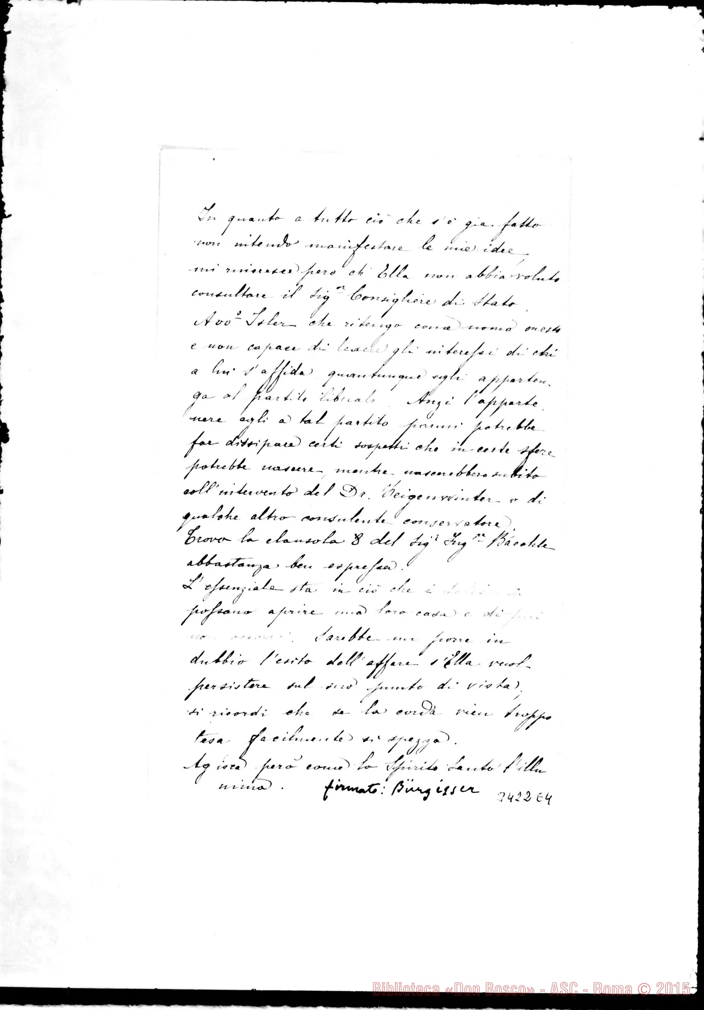 Fotogramma E 4 — Lettera, con allegati, senza destinatario, senza firma né data.