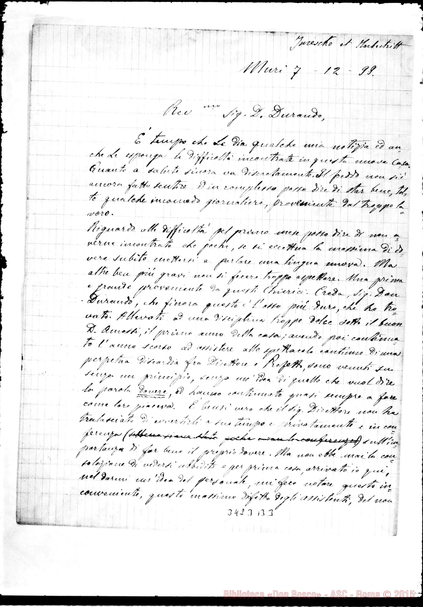 Fotogramma B 3 — Don Luigi Prieri-Don Durando. Muri, 7-12-1899