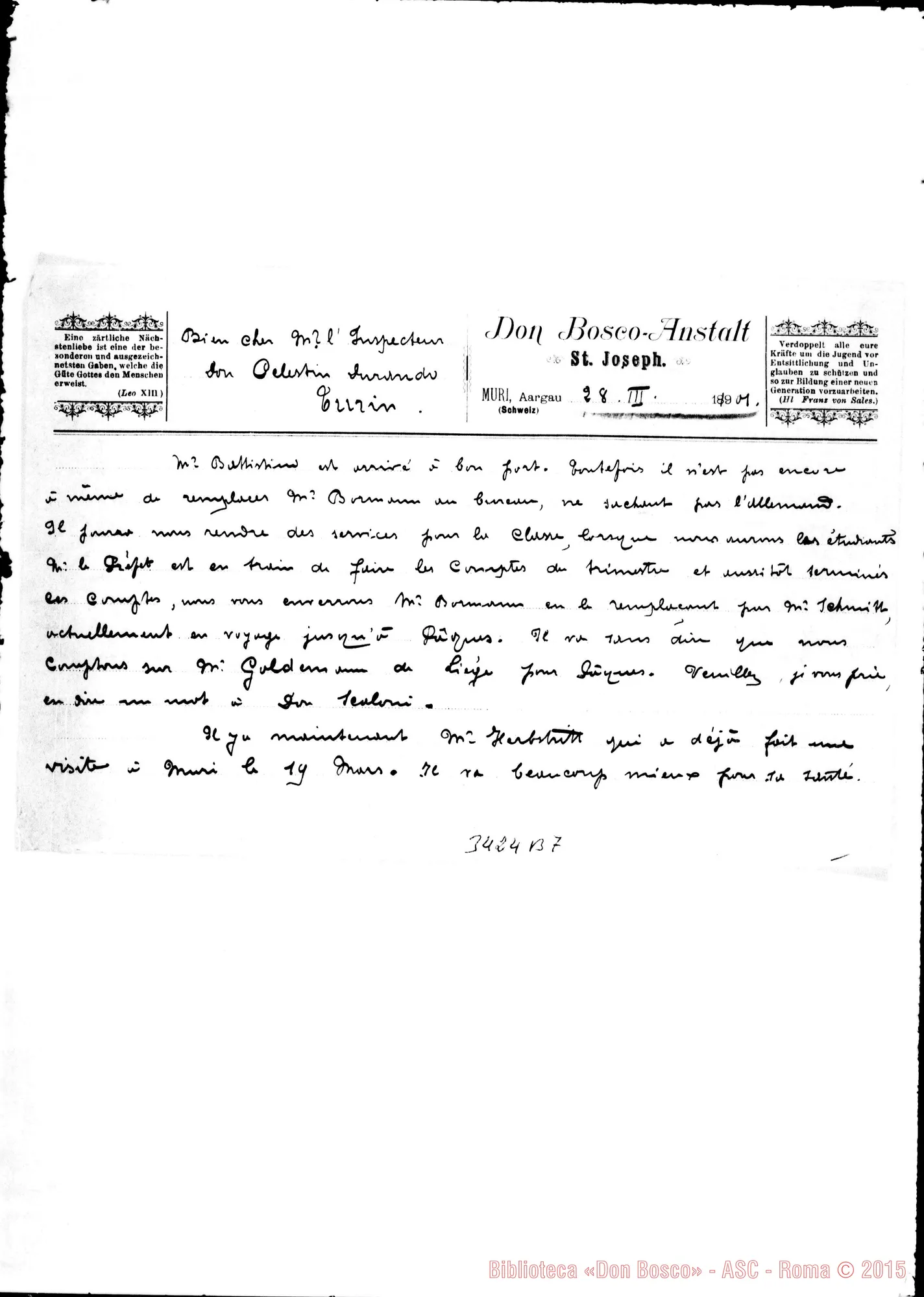 Fotogramma B 7 — Don Eugenio Méderlet-Don Durando. Muri, 28-03-1901