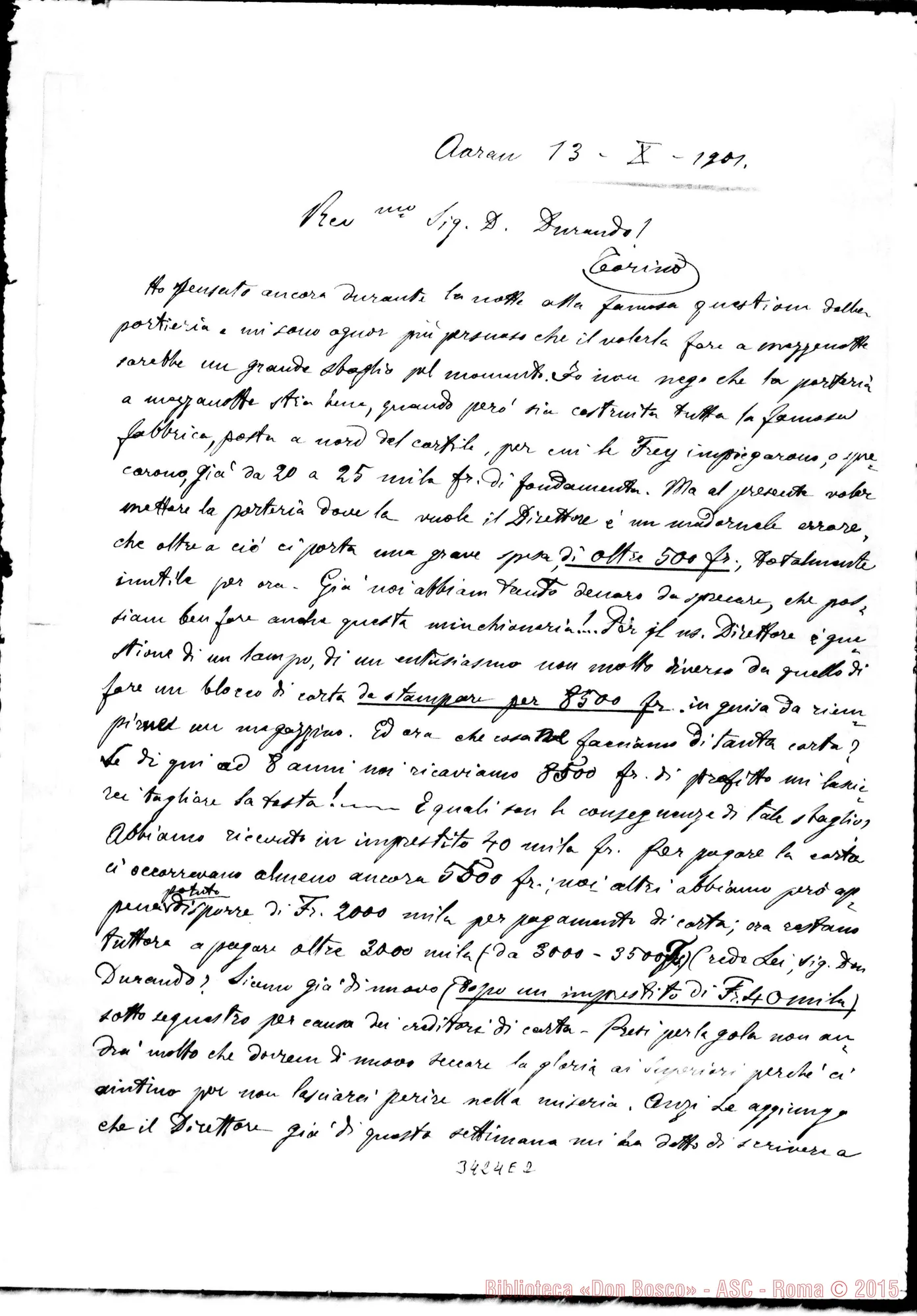 Fotogramma E 2 — Don Luigi Prieri-Don Durando. Muri, 13-10-1901