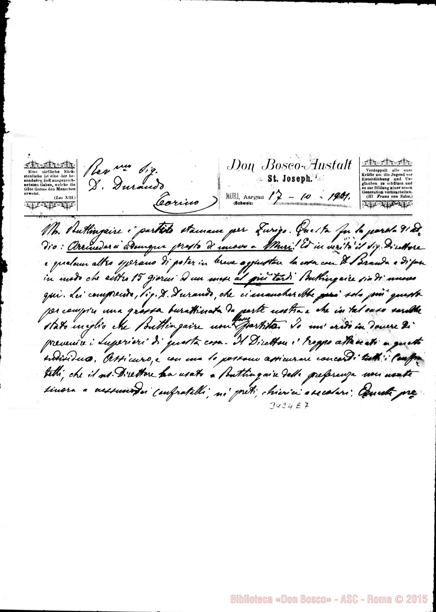 Fotogramma E 7 — Don Luigi Prieri-Don Durando. Muri, 17-10-1901