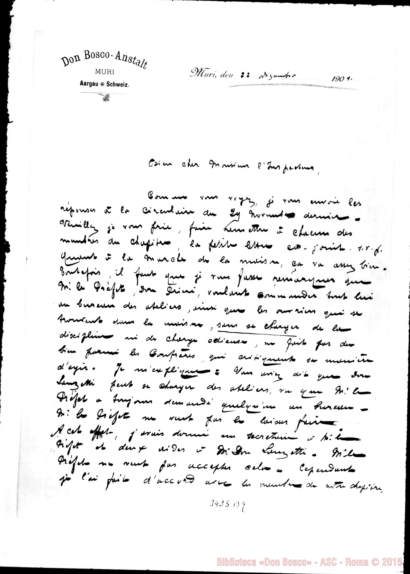 Fotogramma B 9 — Don Eugenio Méderlet-Don Durando. Muri, 22-12-1901