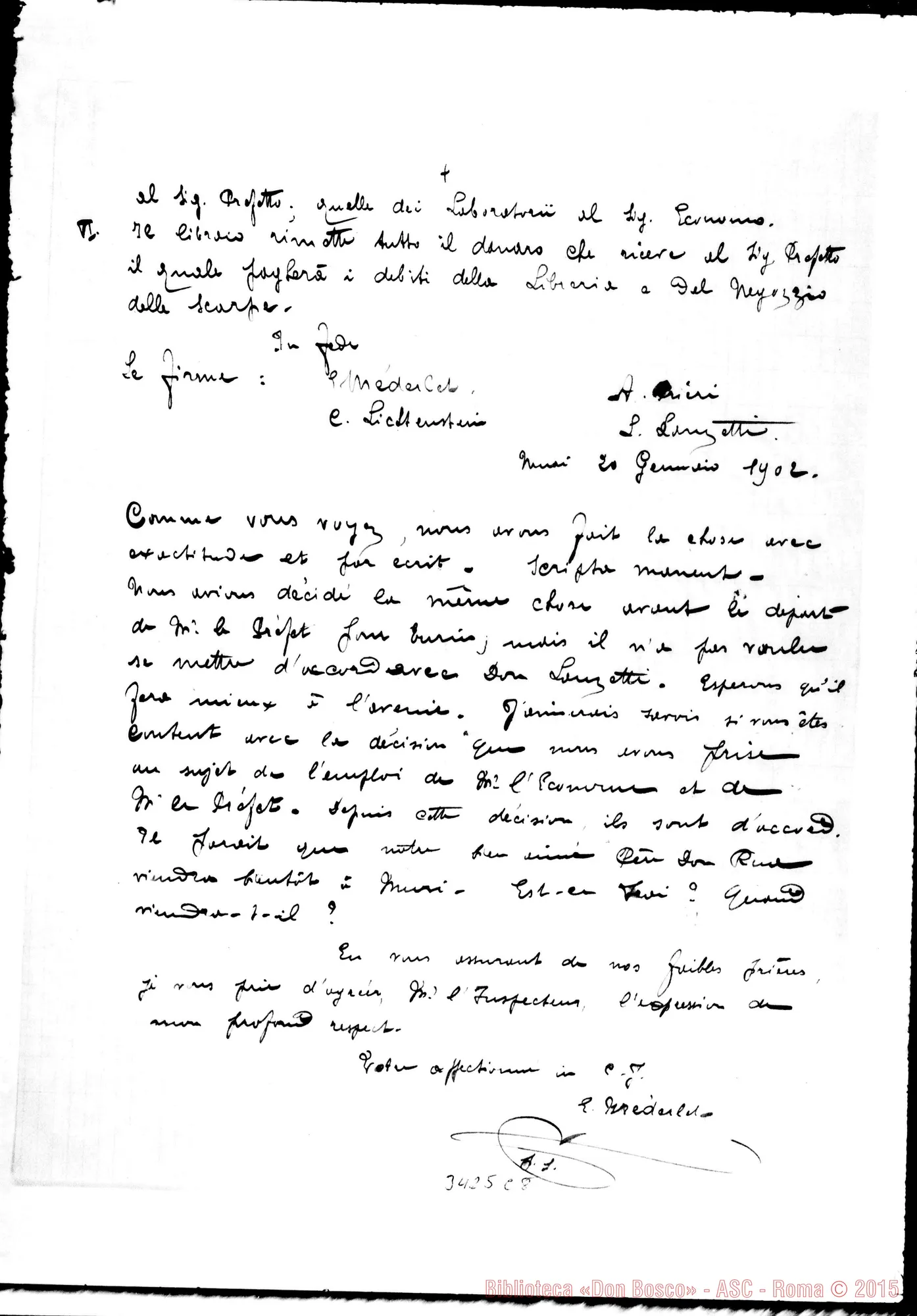 Fotogramma C 8 — Don Eugenio Méderlet-Don Durando. Muri, 27-01-1902