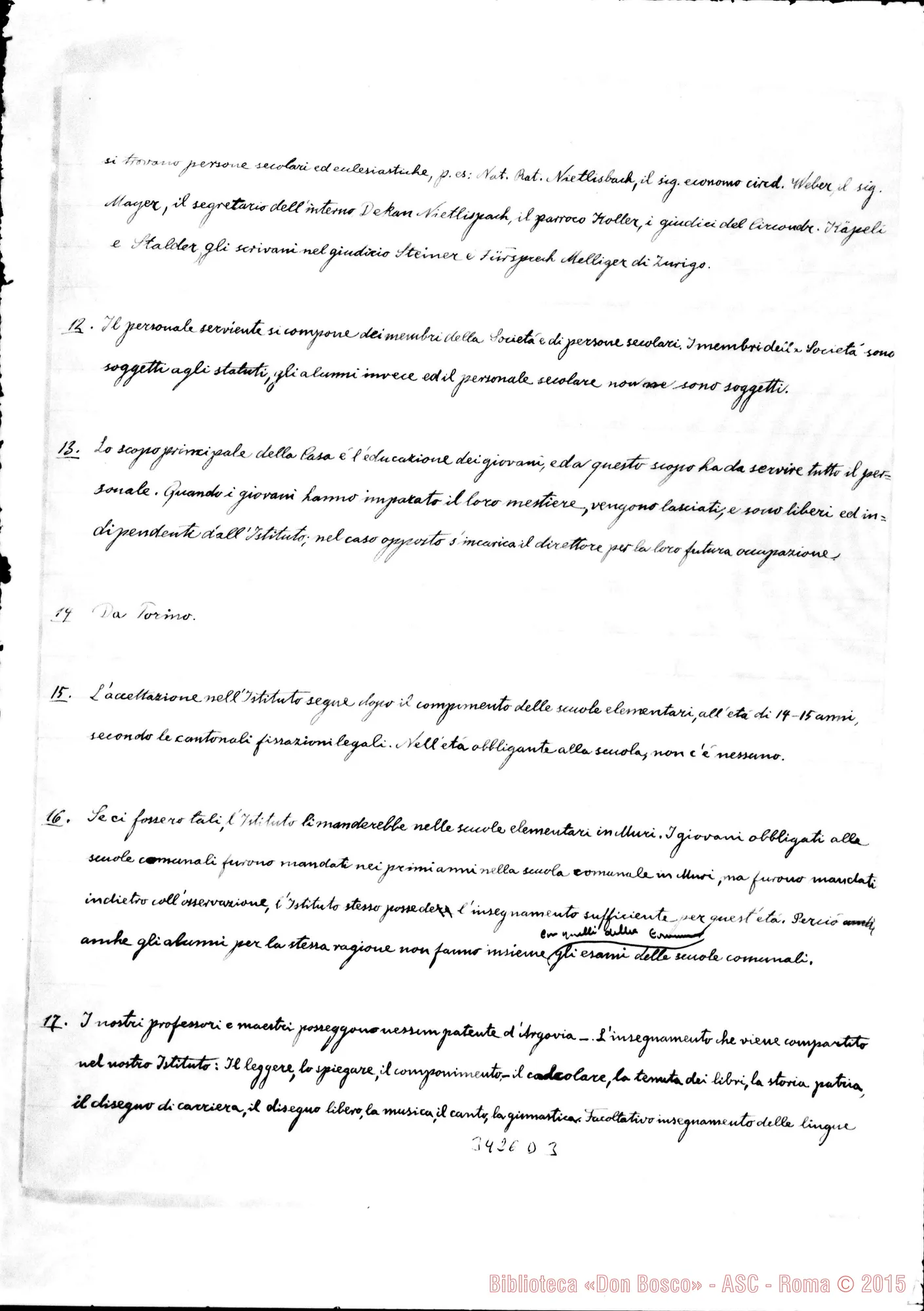 Fotogramma D 3 — Inquisizione: domande E risposte. Novembre 1904
