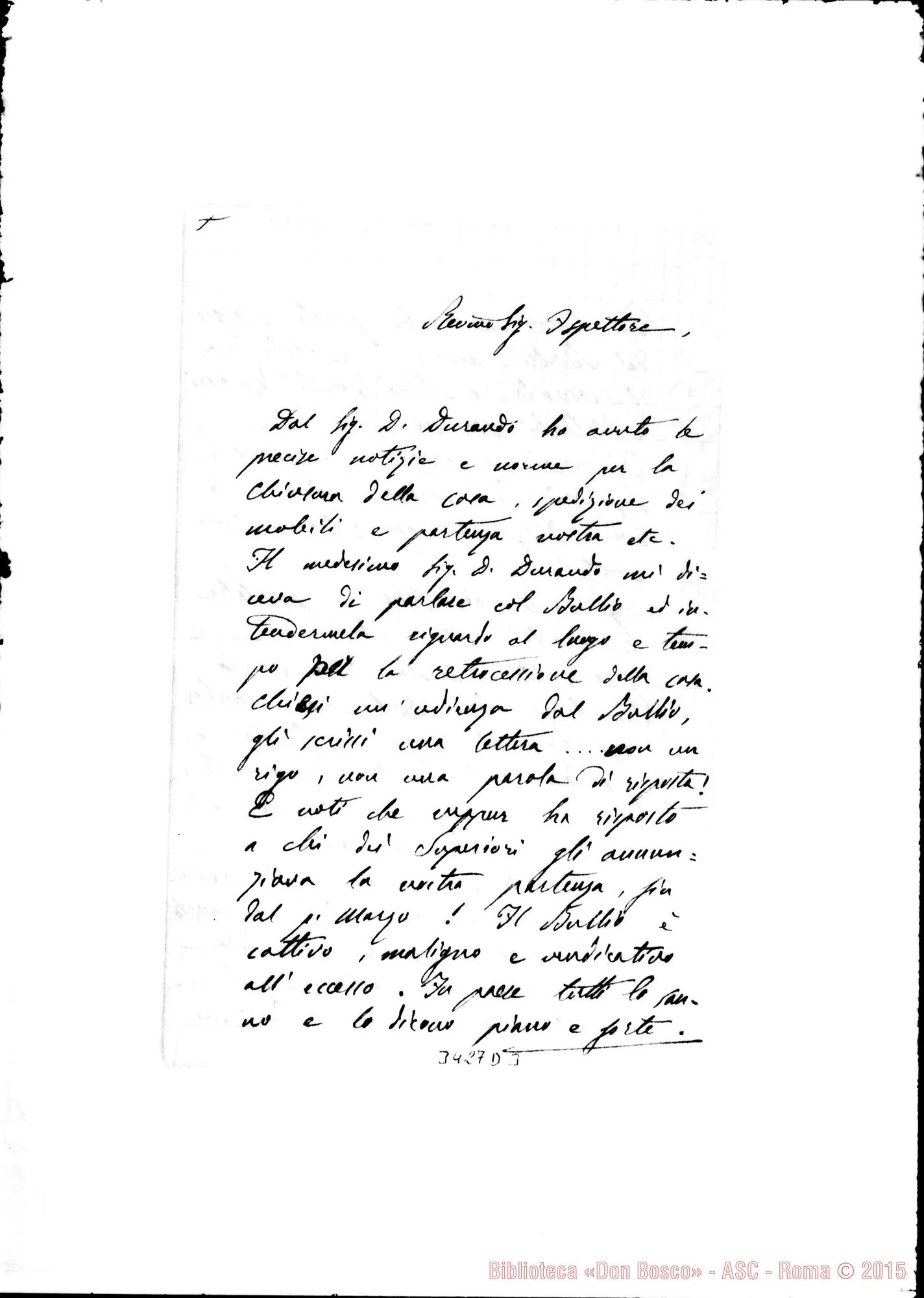 Fotogramma D 3 — Don Angelo Maria Rocca-Ispettore. Occhieppo, 16-07-1901