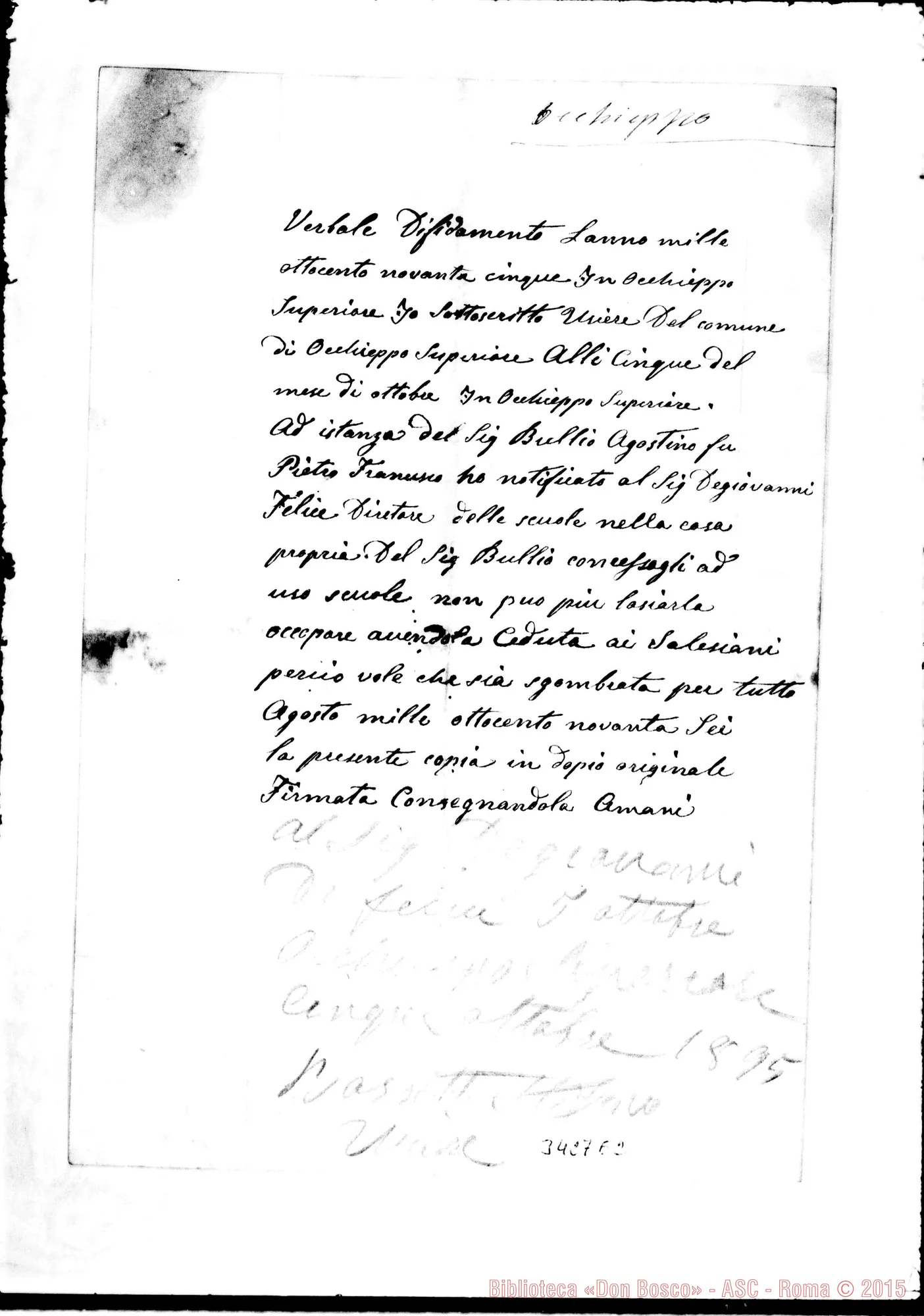 Fotogramma E 2 — Convenzione: due stesure. All. pianta