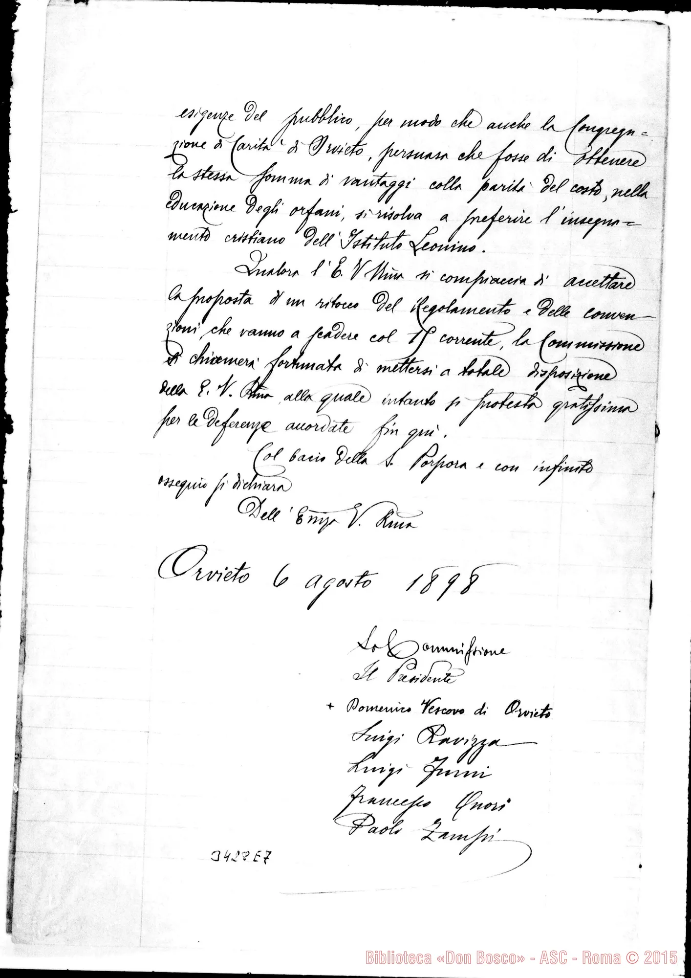 Fotogramma E 7 — Commissione Amministrativa-Eminentissimo, il 6-08-1898 Copia