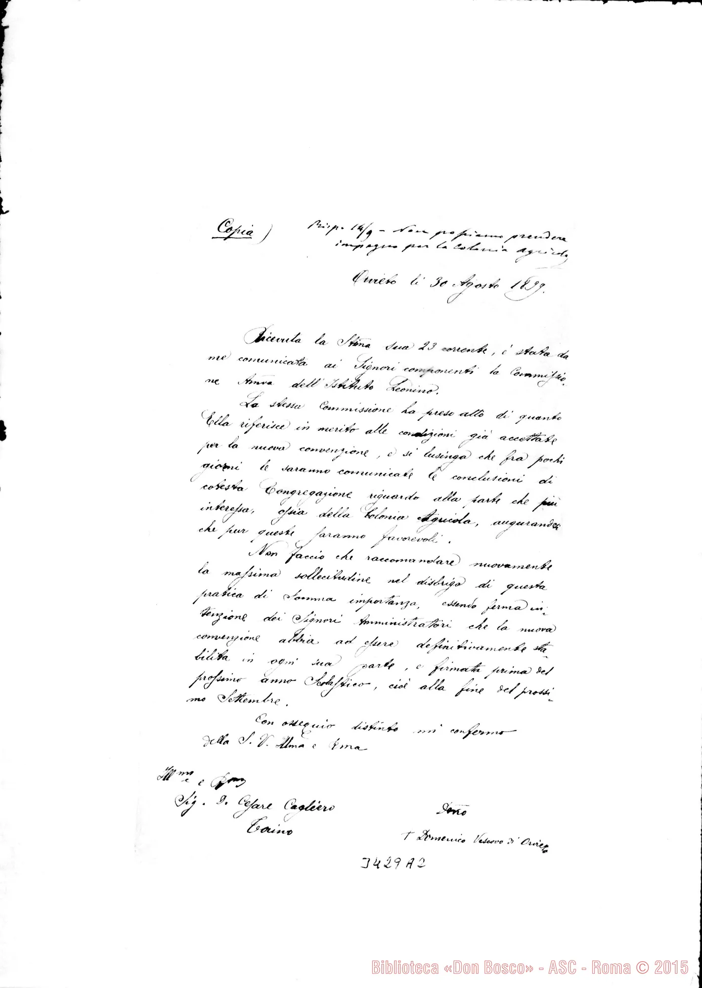 Fotogramma A 2 — Domenico Bucchi, vesc.-Don Cagliero, il 30-08-1899 Copia