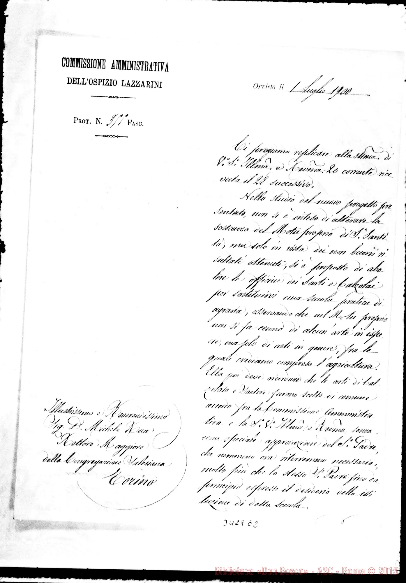 Fotogramma E 2 — Domenico Bucchi, vesc.-Don Rua. Orvieto, 1-07-1900