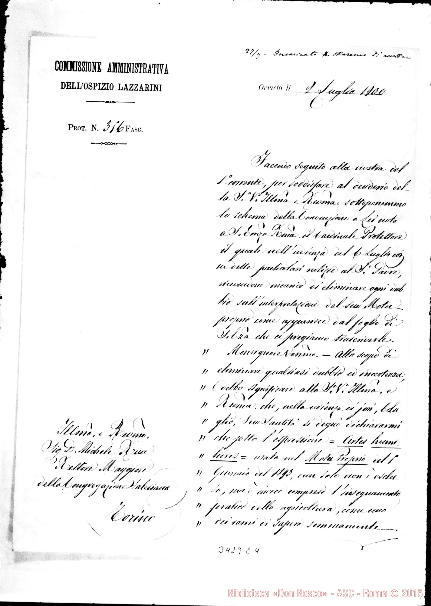 Fotogramma E 4 — Domenico Bucchi, vesc.-Don Rua. Orvieto, 9-07-1900