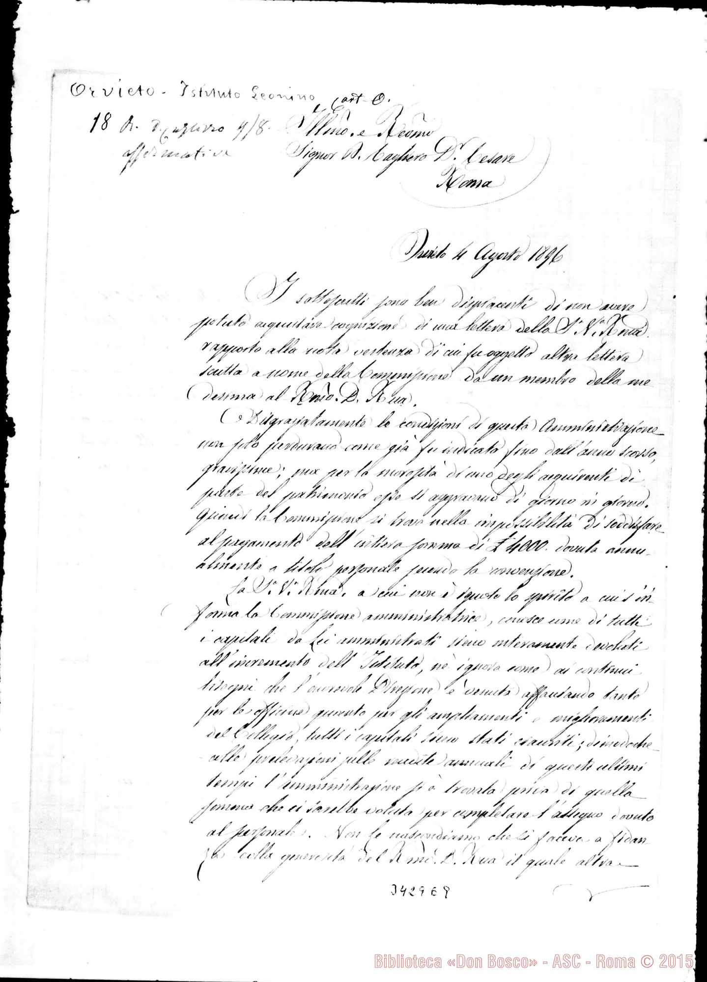 Fotogramma E 9 — Domenico Bucchi, vesc.-Don Cesare C. Orvieto, 4-08-1896