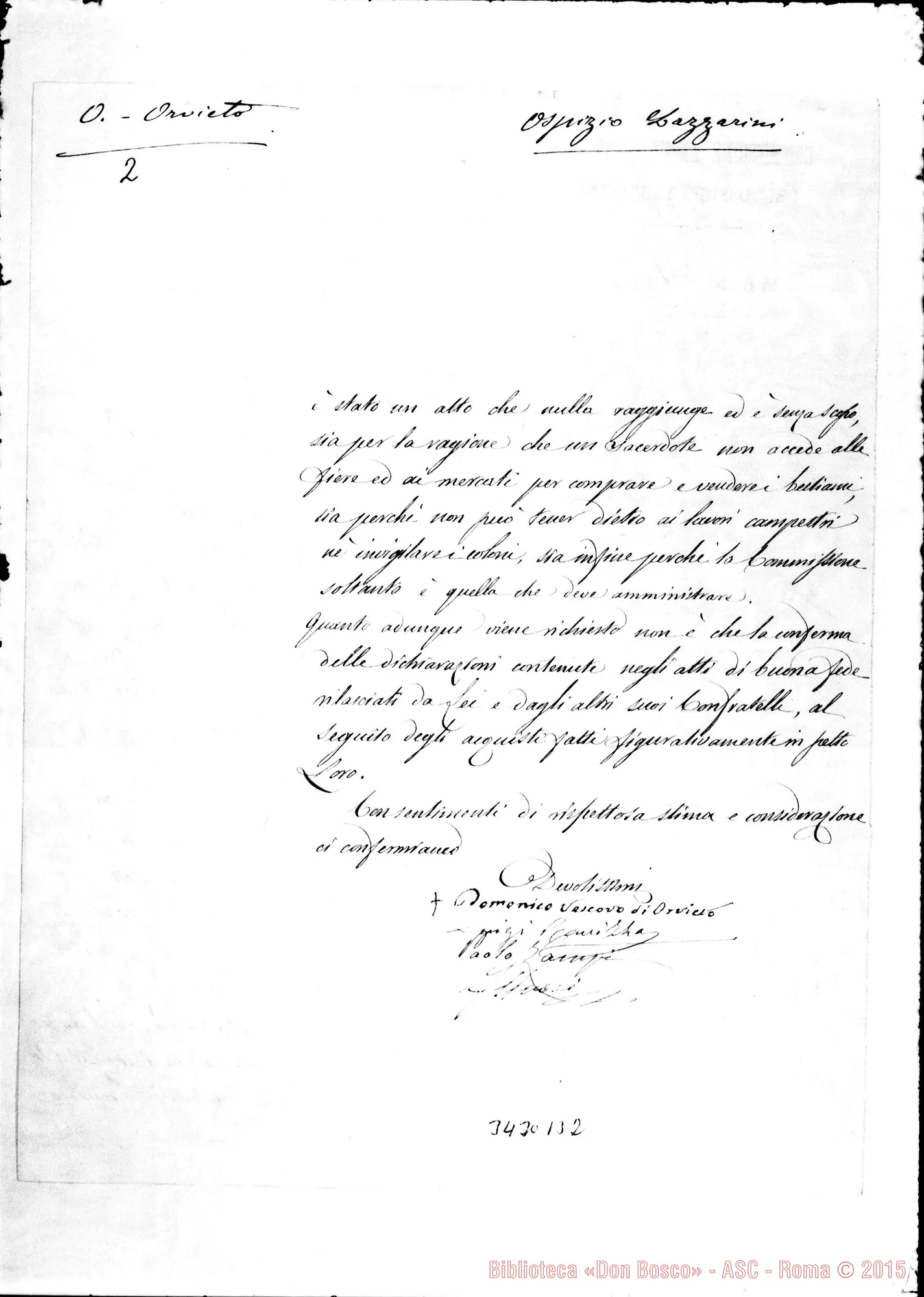 Fotogramma B 2 — Domenico Bucchi, vesc.-Don Belmonte. Orvieto, 9-04-1900