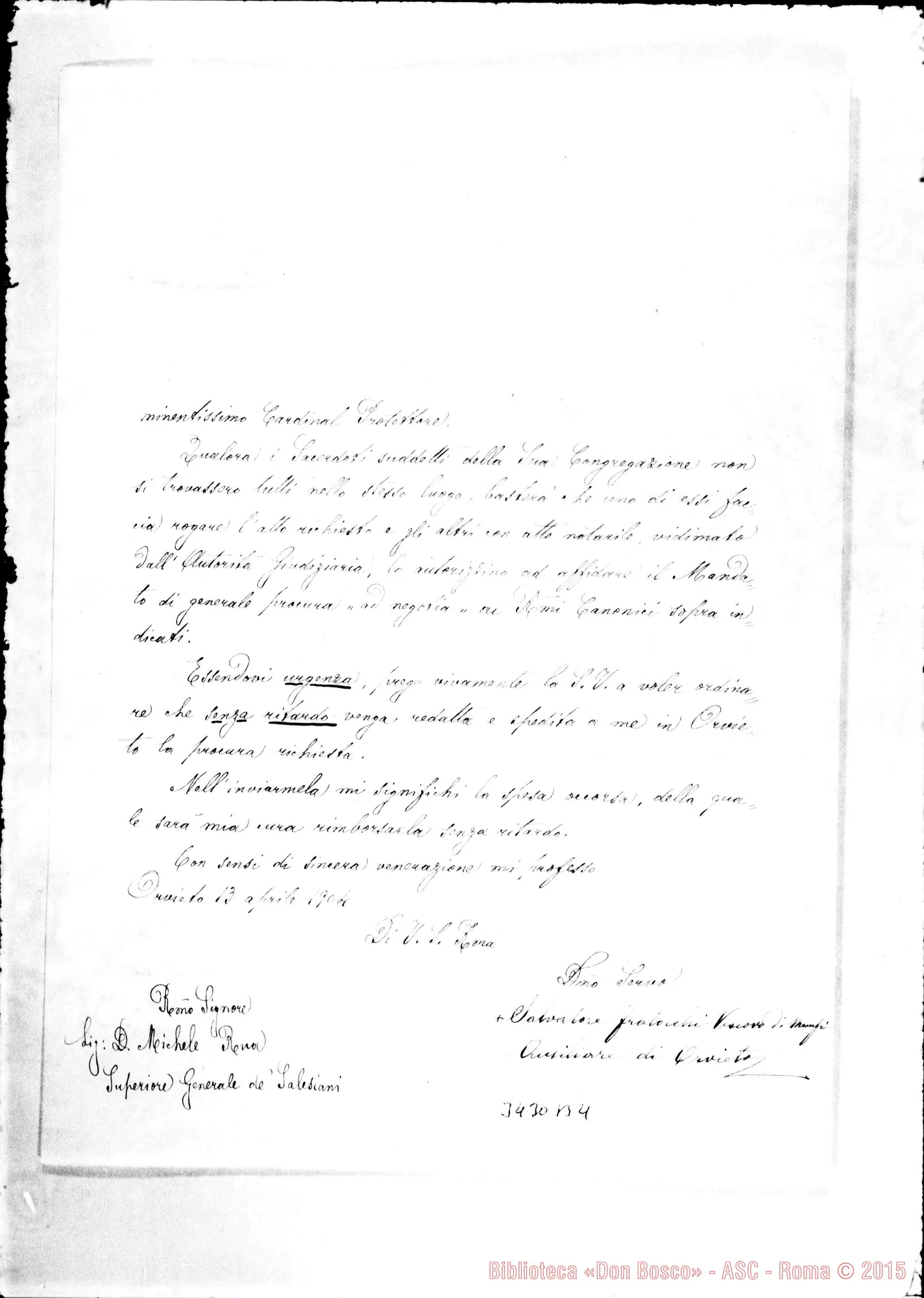 Fotogramma B 4 — Salvatore Fratocchi-Don Rua. Orvieto, 13-04-1904