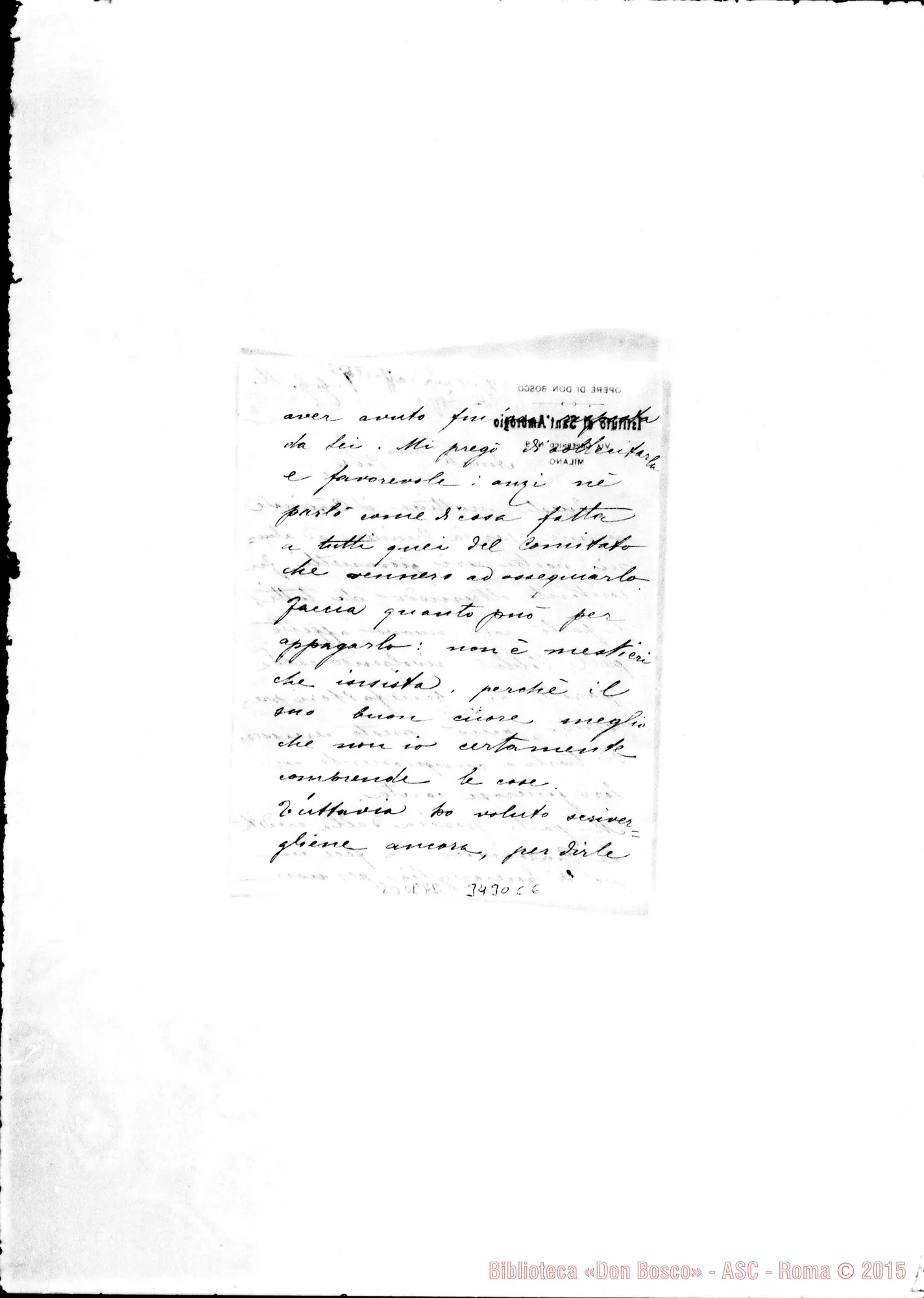 Fotogramma C 6 — Don Lorenzo Saluzzo-Don Rua. Milano, 1-05-1898 Autogr. Rua