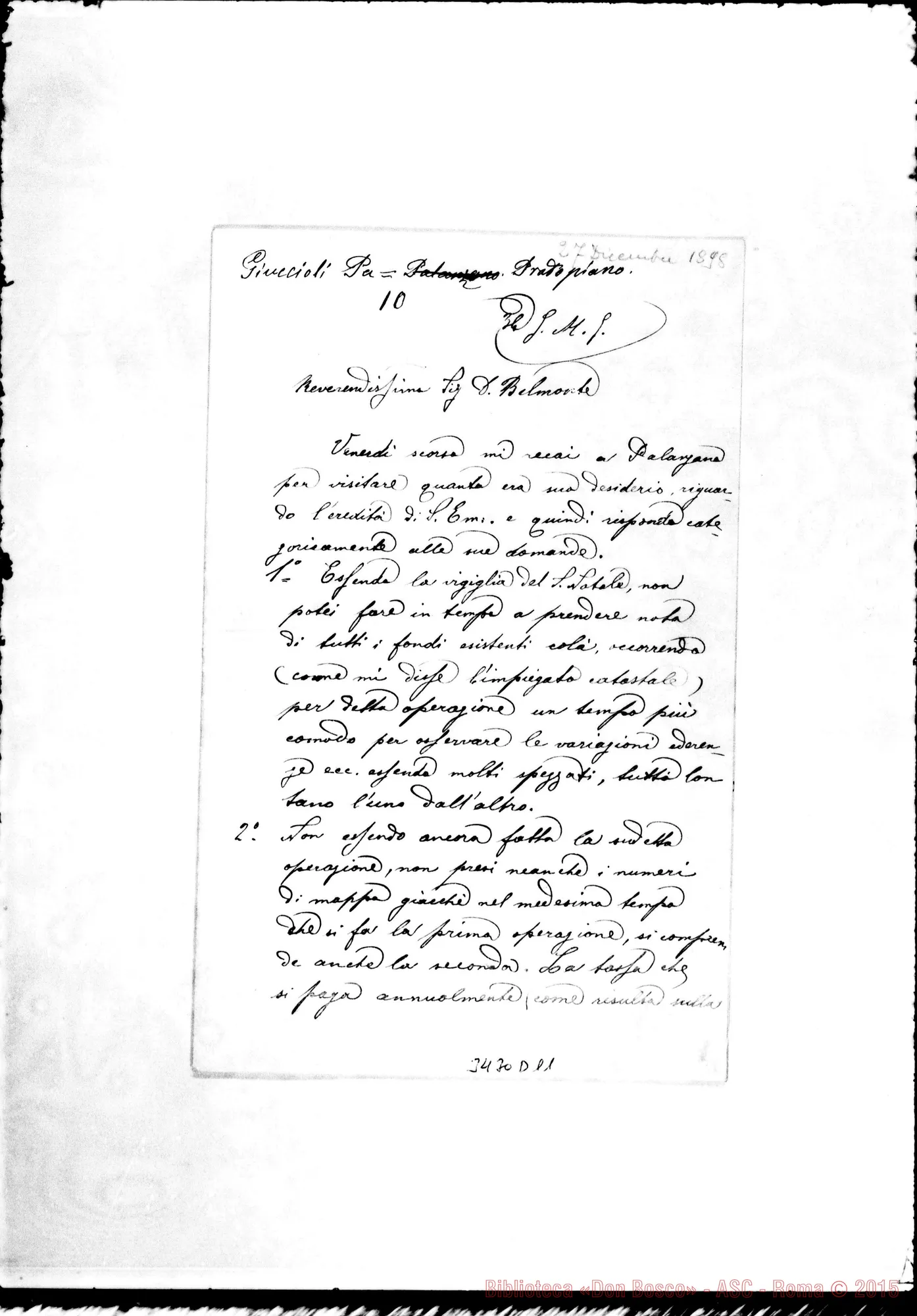 Fotogramma D 11 — Coad. Giuseppe Giuccioli-Don Belmonte. Milano, 27-12-1898