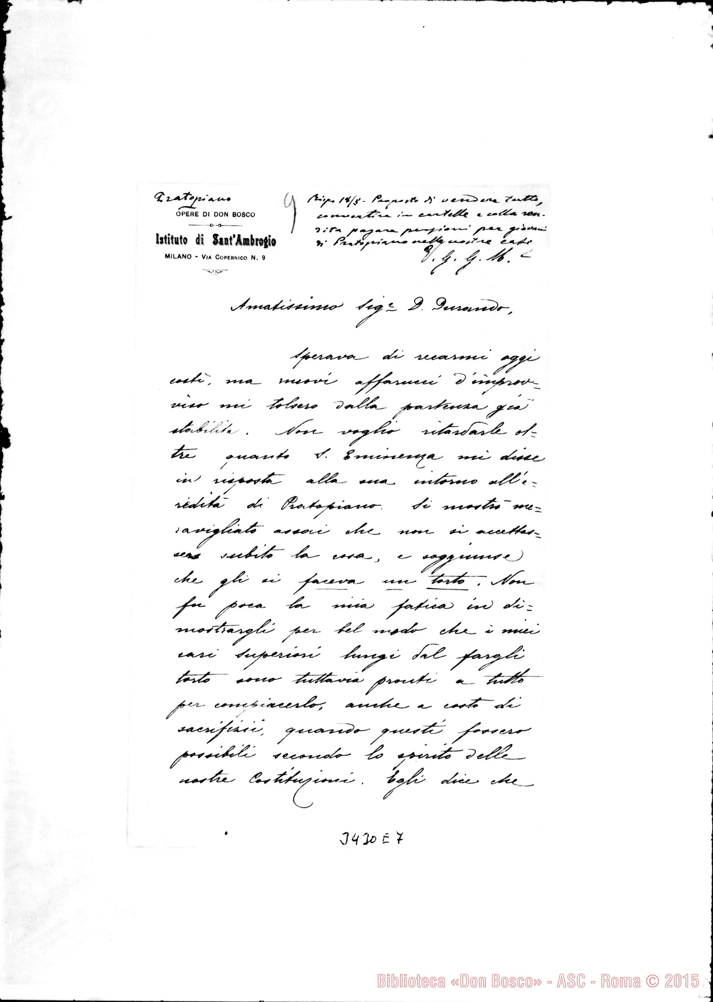 Fotogramma E 7 — Don Lorenzo Saluzzo-Don Durando. Senza data