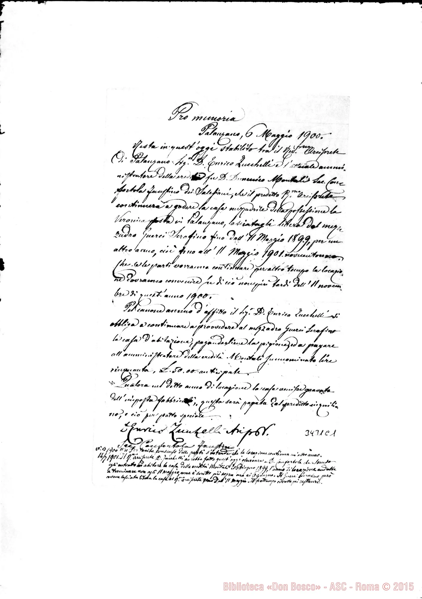 Fotogramma C 1 — Promemoria: Don Enrico Zucchelli E Don Confortola