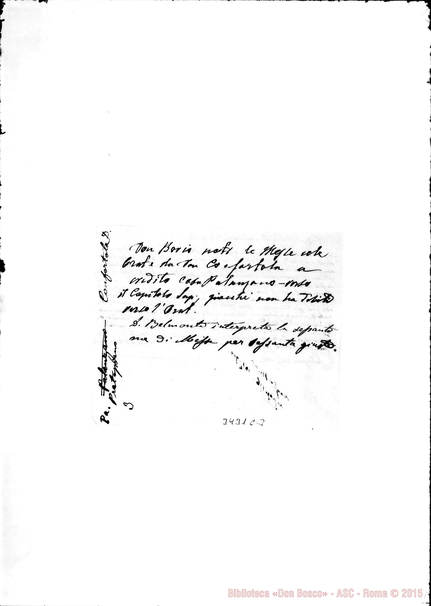 Fotogramma C 3 — Don Confortola-Don Belmonte. Palanzano, 23-05-1900