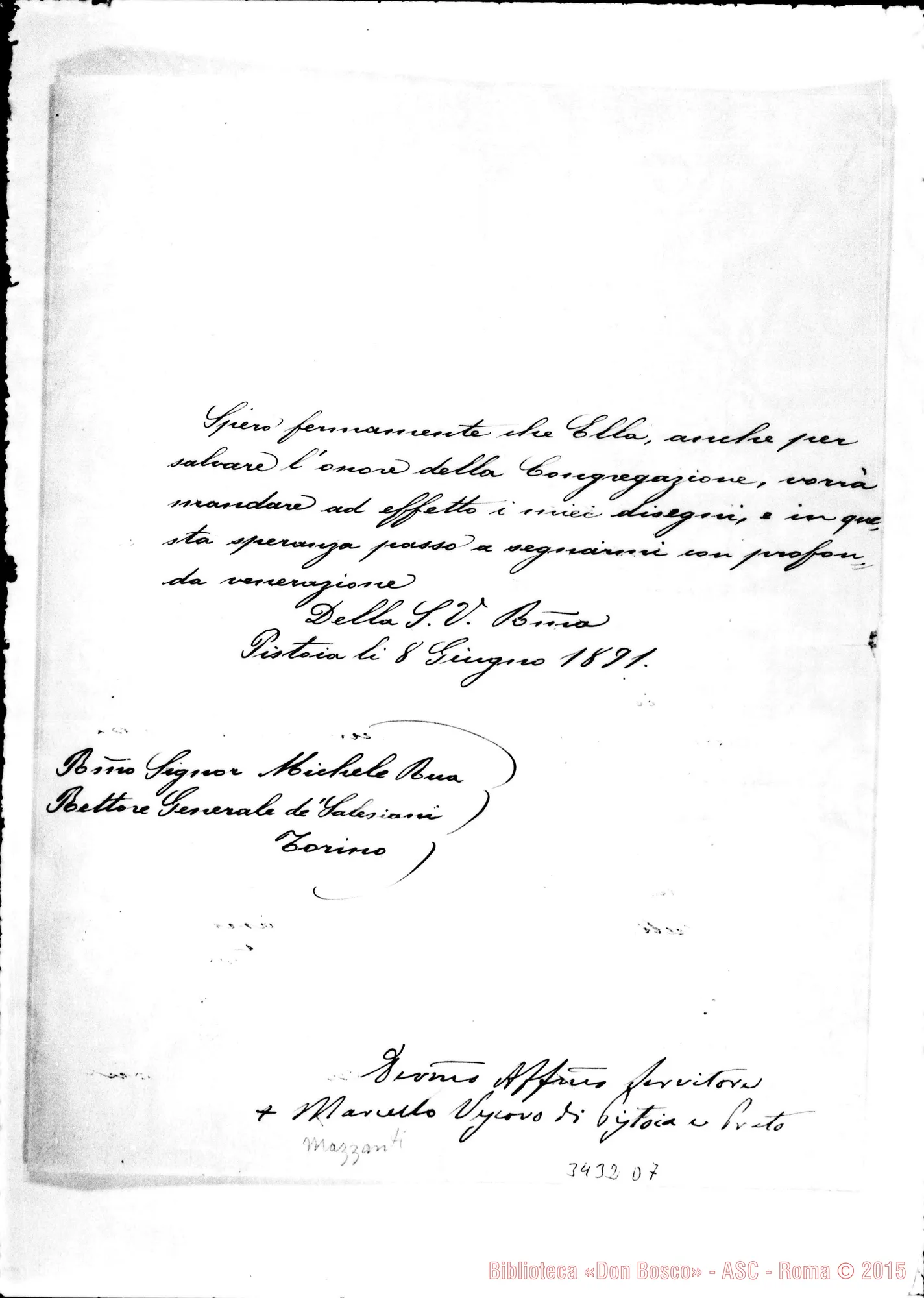 Fotogramma D 7 — Marcello Mazzanti, vesc. di Pistoia-Don Rua, T8-06-1891