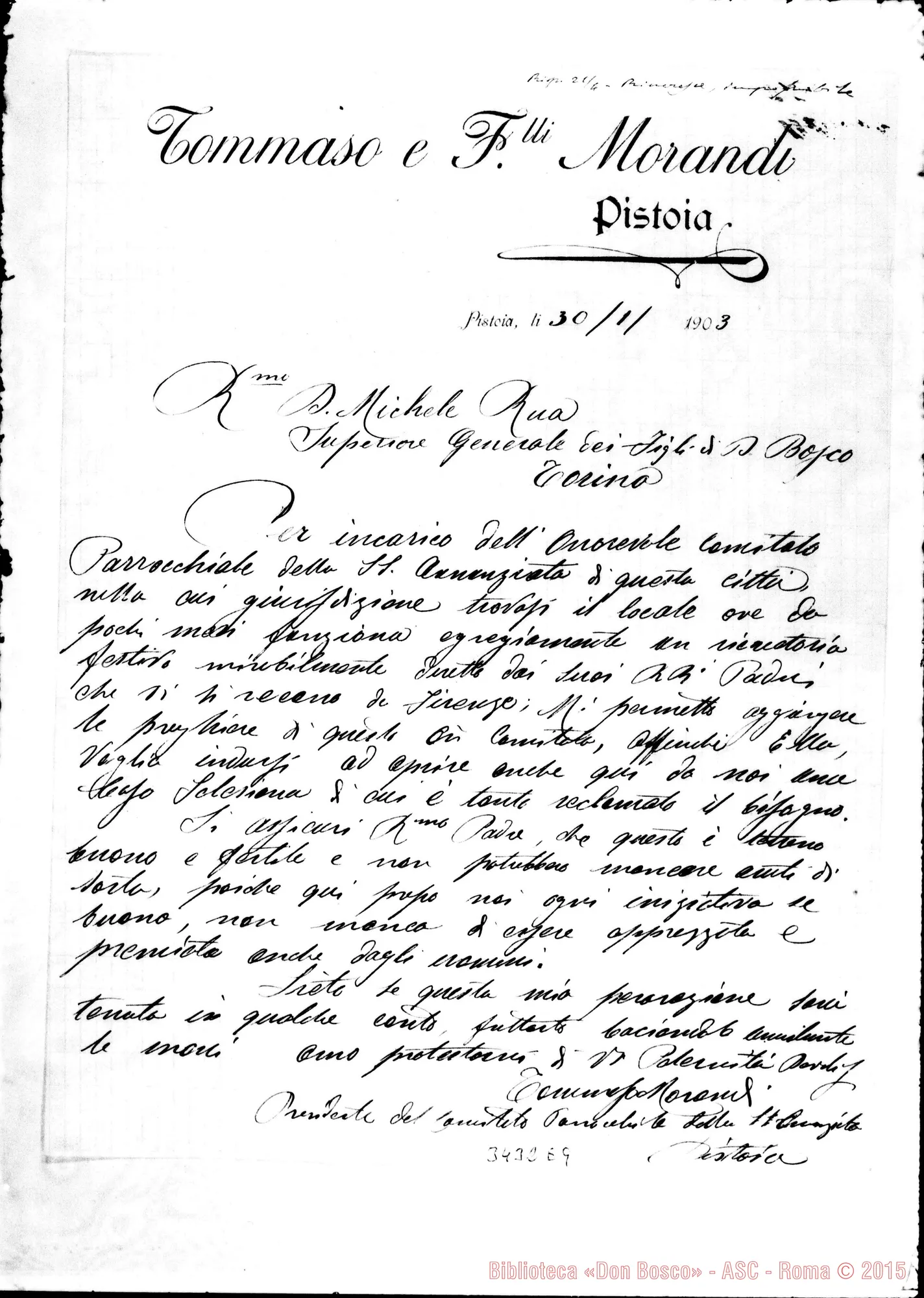 Fotogramma E 9 — Tommaso Morandi-Don Rua. Pistoia, 30-01-1903