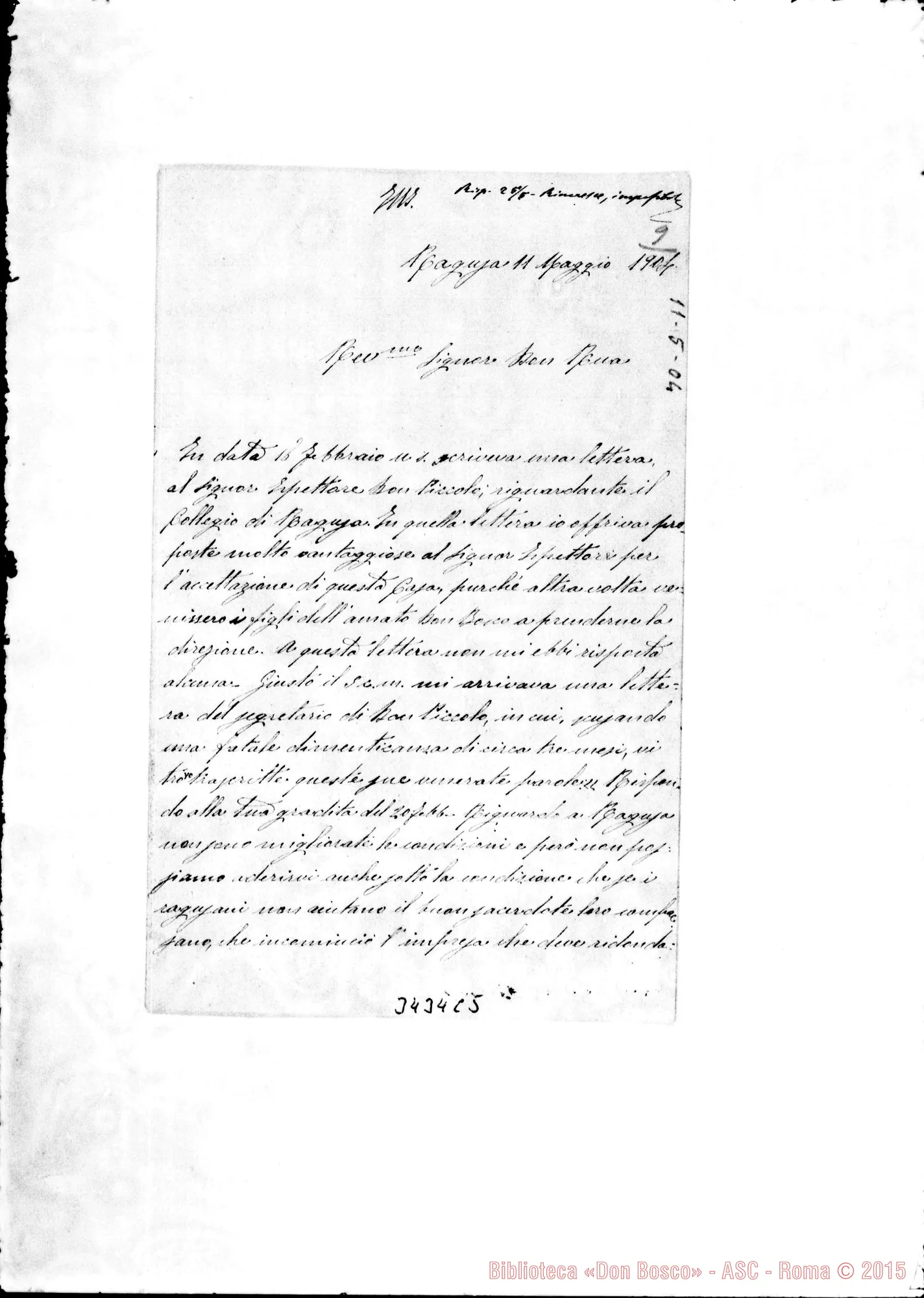 Fotogramma C 5 — Don Vincenzo Licitra-Don Rua. Ragusa, 11-05-1904