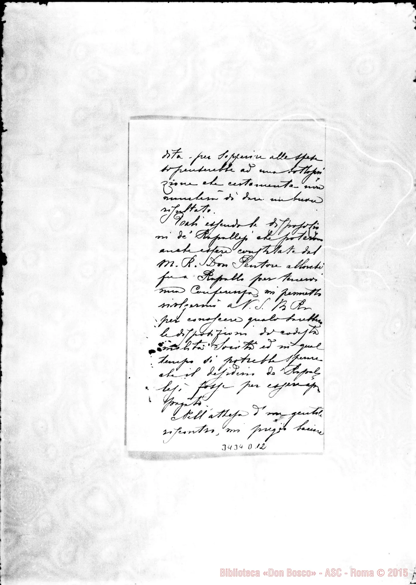 Fotogramma D 12 — Avv. Lorenzo Ricci-Don Rua, il 3-02-1895