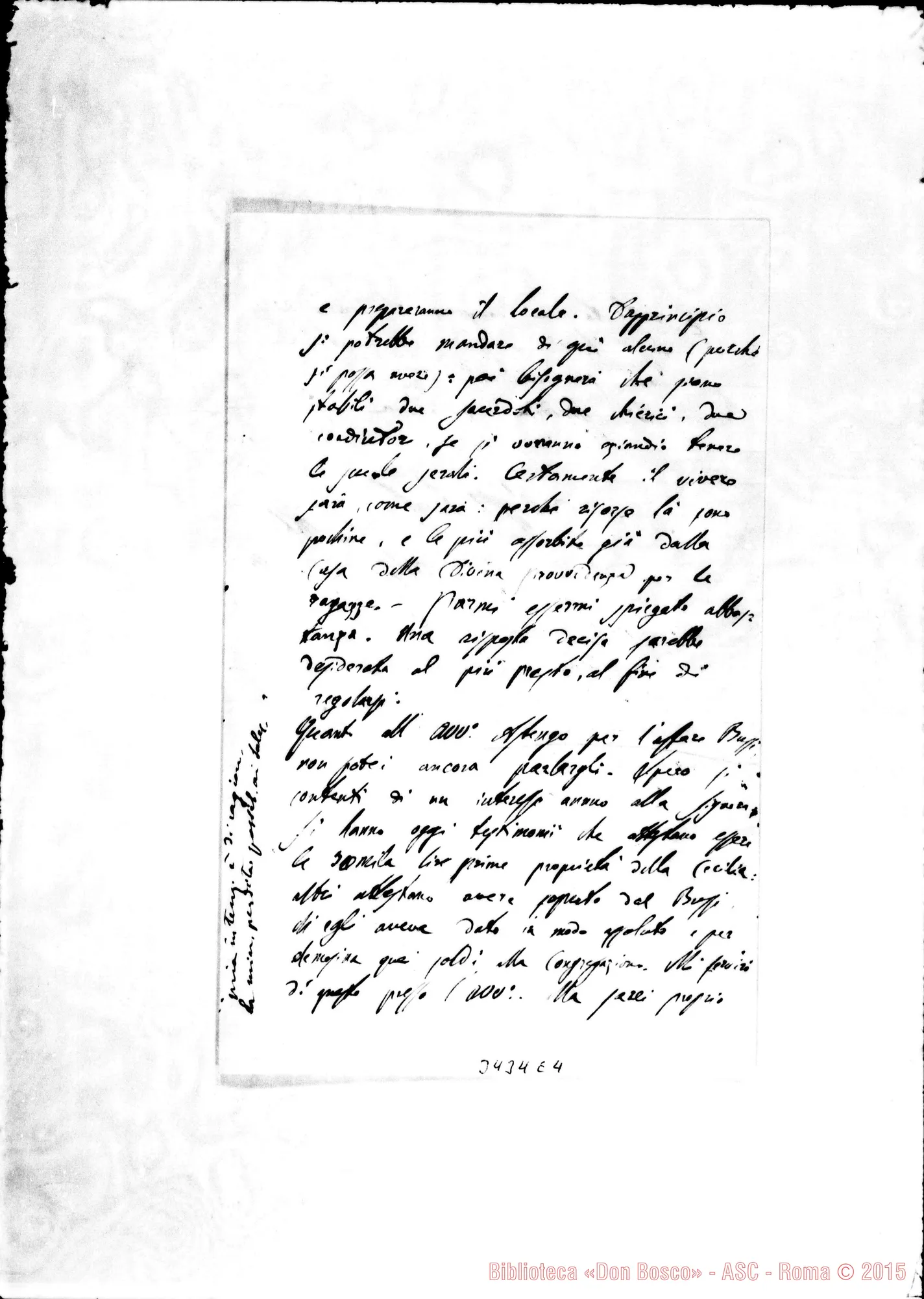 Fotogramma E 4 — Don Giovanni Tamietti-Don Rua. Sampierdarena, 9-06-1895 Autogr. Rua