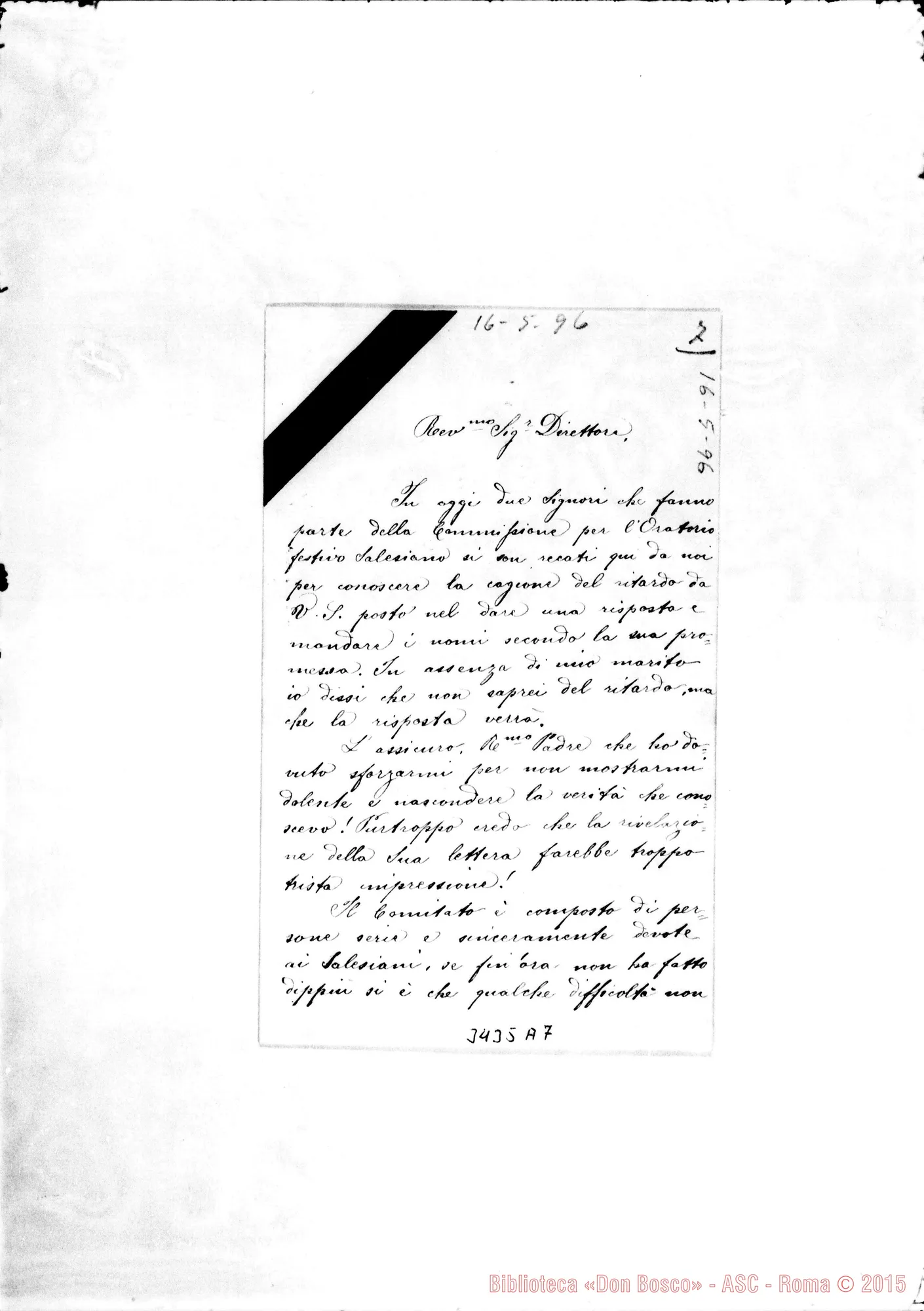 Fotogramma A 7 — Giuseppina Ricci-Direttore. Rapallo, 16-05-1896