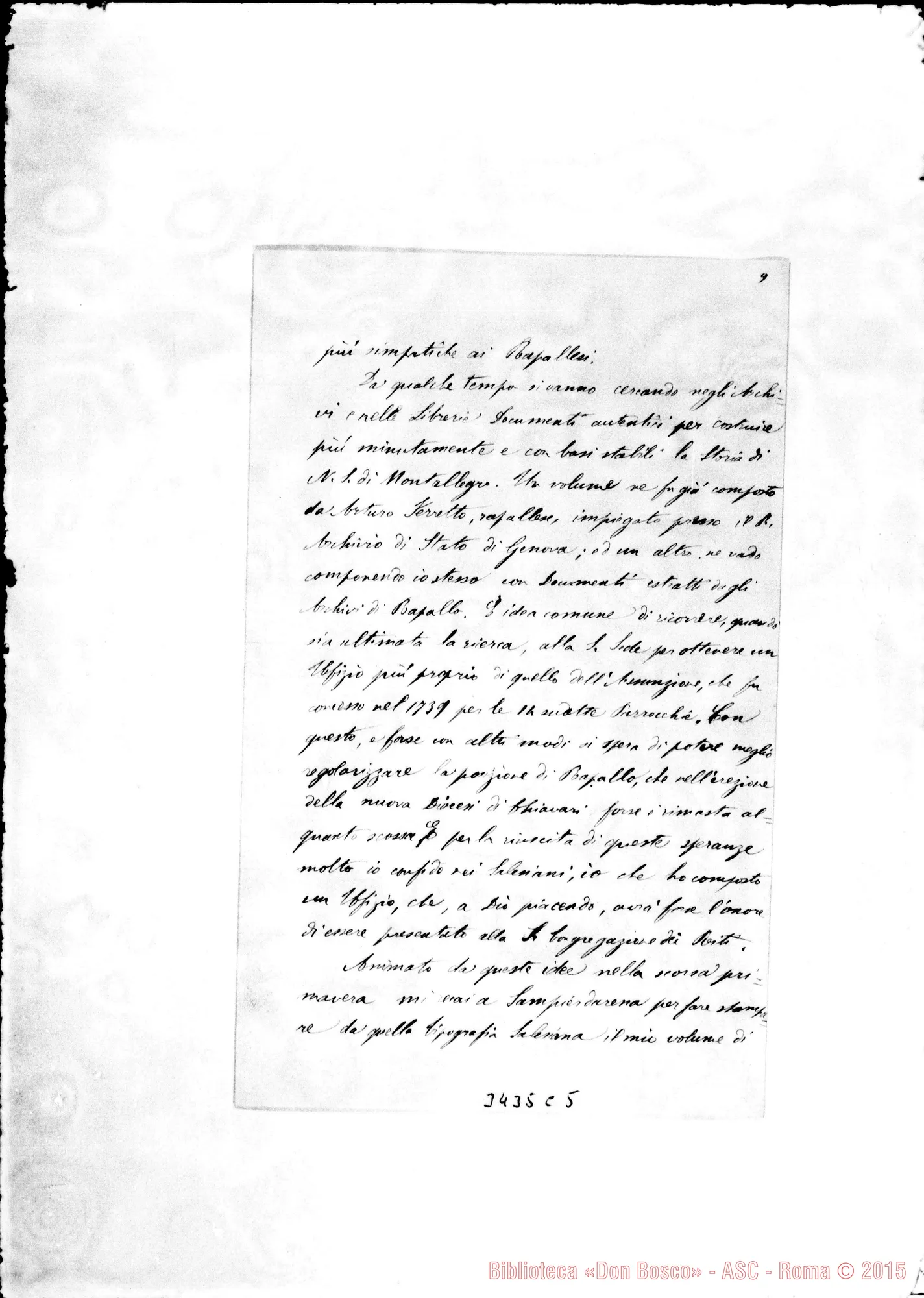 Fotogramma C 5 — Can. Lorenzo Sacco-Rev.do Sig. Rapallo, 17-10-1897