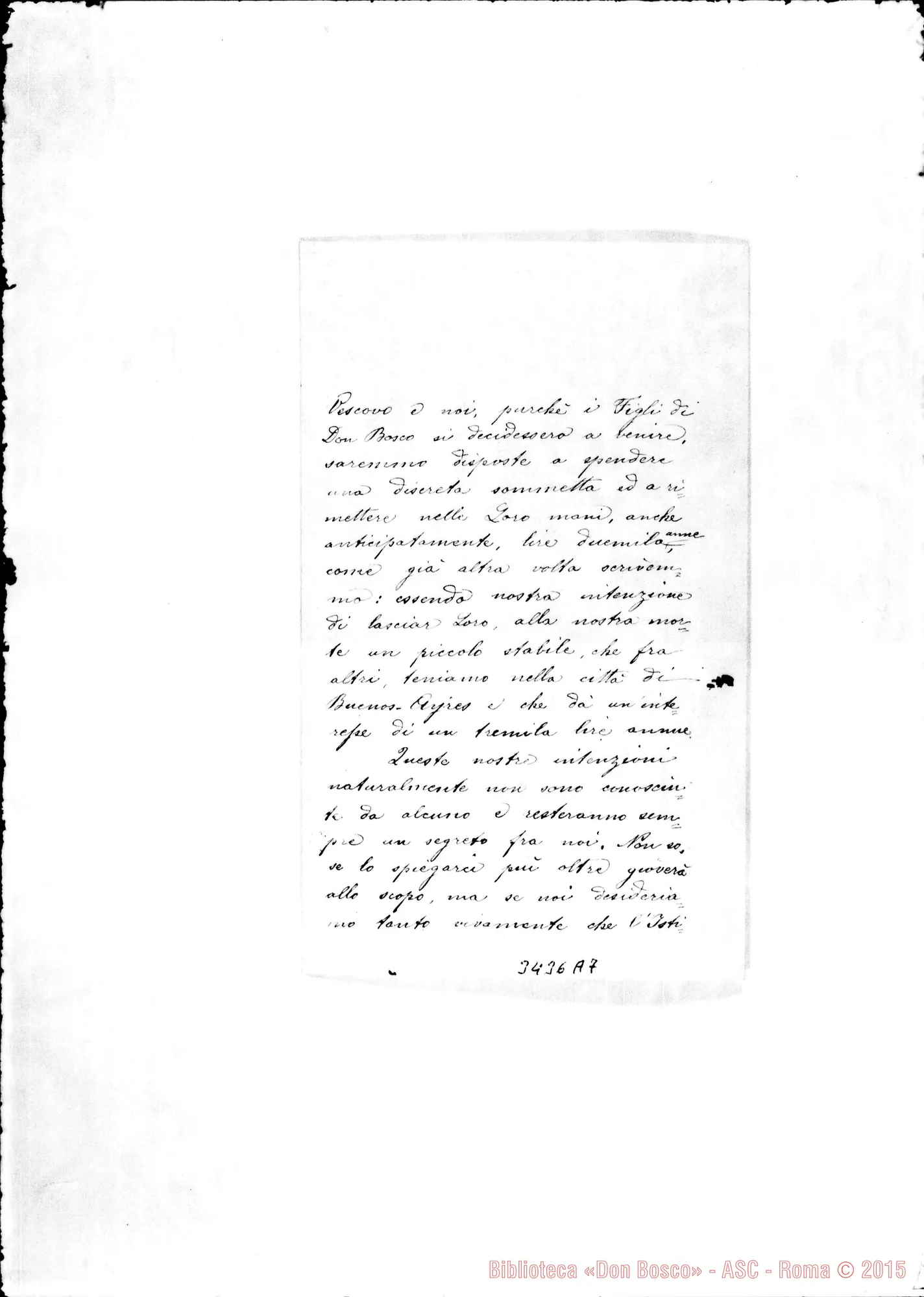 Fotogramma A 7 — Giuseppina Ricci-Don Rua. Rapallo, 28-02-1899