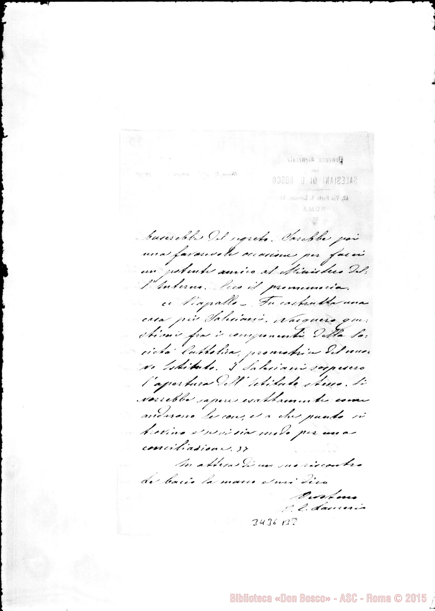 Fotogramma B 8 — Don Tommaso Laureri-Don Durando. Roma, 17-11-1899
