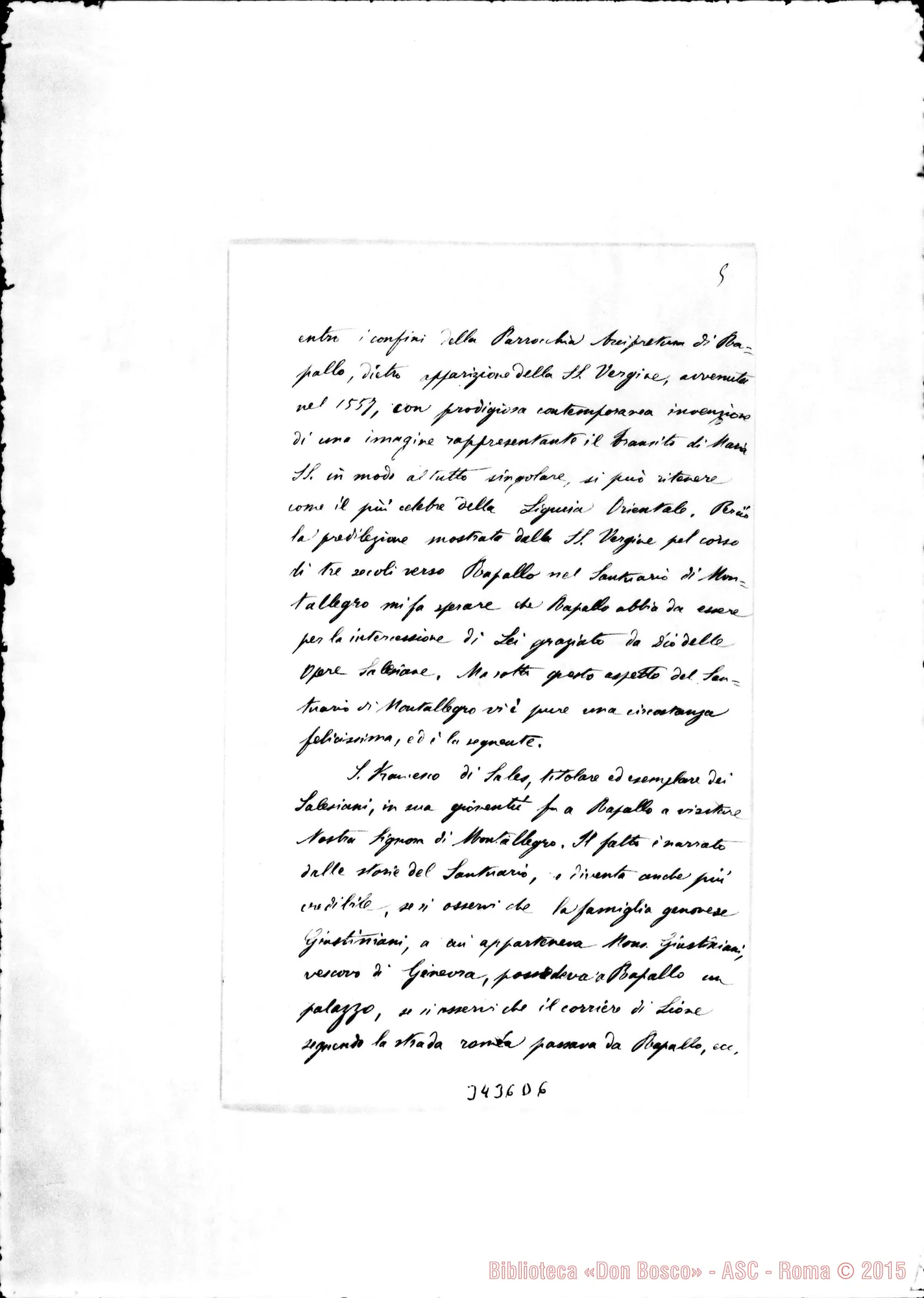 Fotogramma D 6 — Can. Lorenzo Sacco-Don Rua. Rapallo, 5-03-1901 Autogr. Rua
