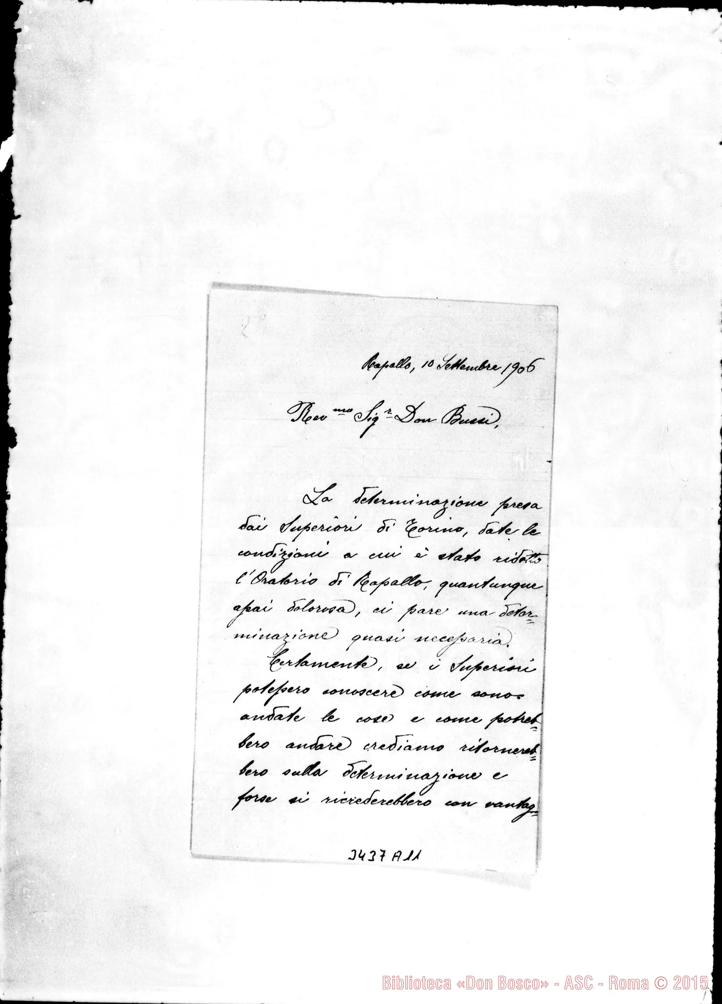 Fotogramma A 11 — Giuseppina Ricci-Don Rua. Rapallo, 10-09-1906