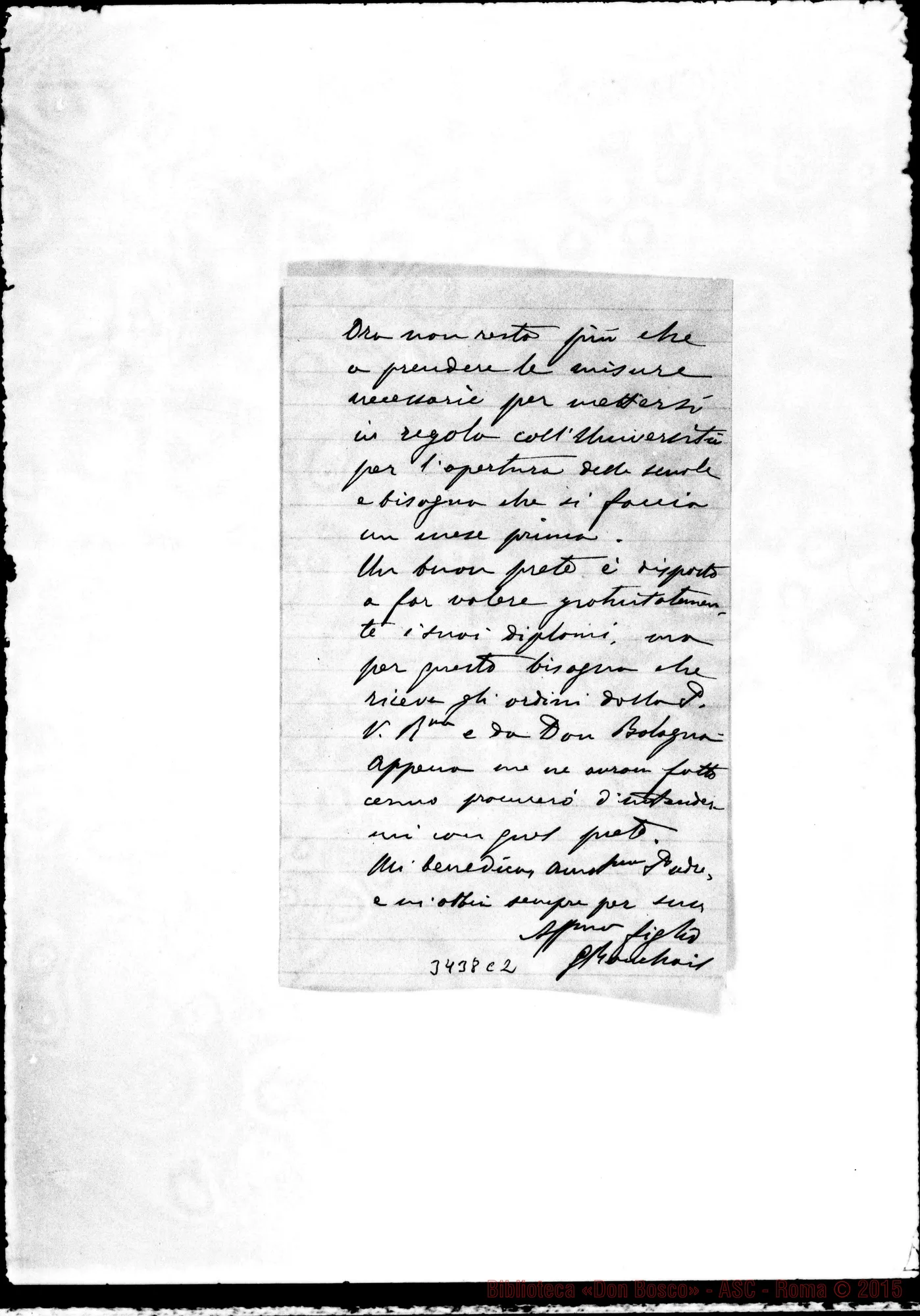 Fotogramma C 2 — Don Giuseppe Ronchail-Don Rua. Paris, 30-08-1890