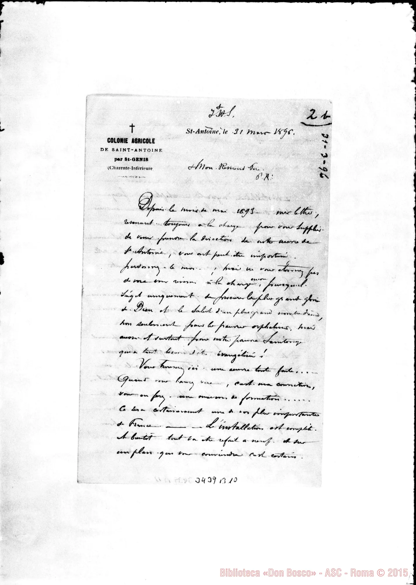 Fotogramma B 10 — Henri Babin-Révérend Père. Saint Antoine, 31-03-1896