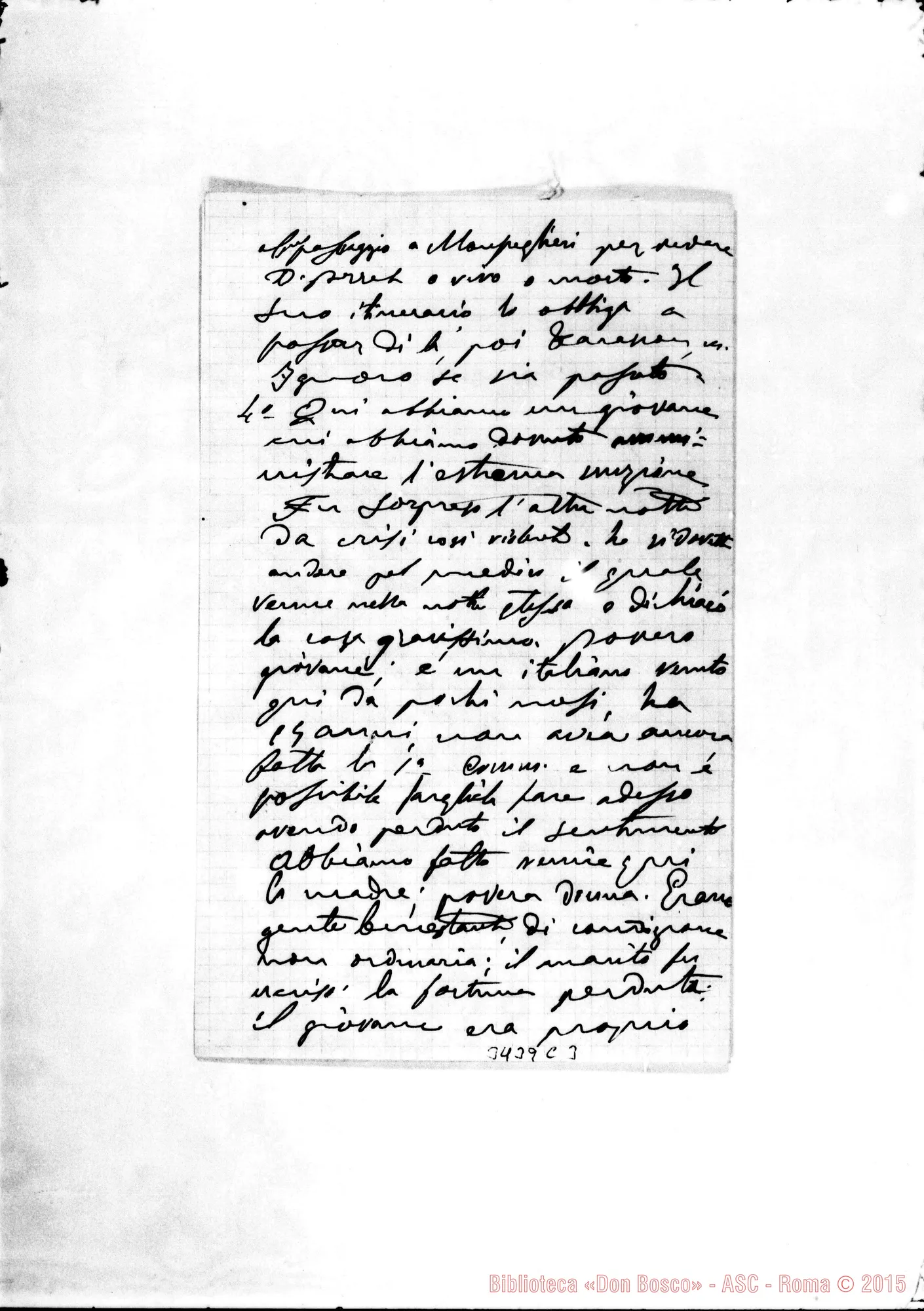 Fotogramma C 3 — Don Bologna-Don Rua. Marseille, 3-04-1896 Autogr. Rua